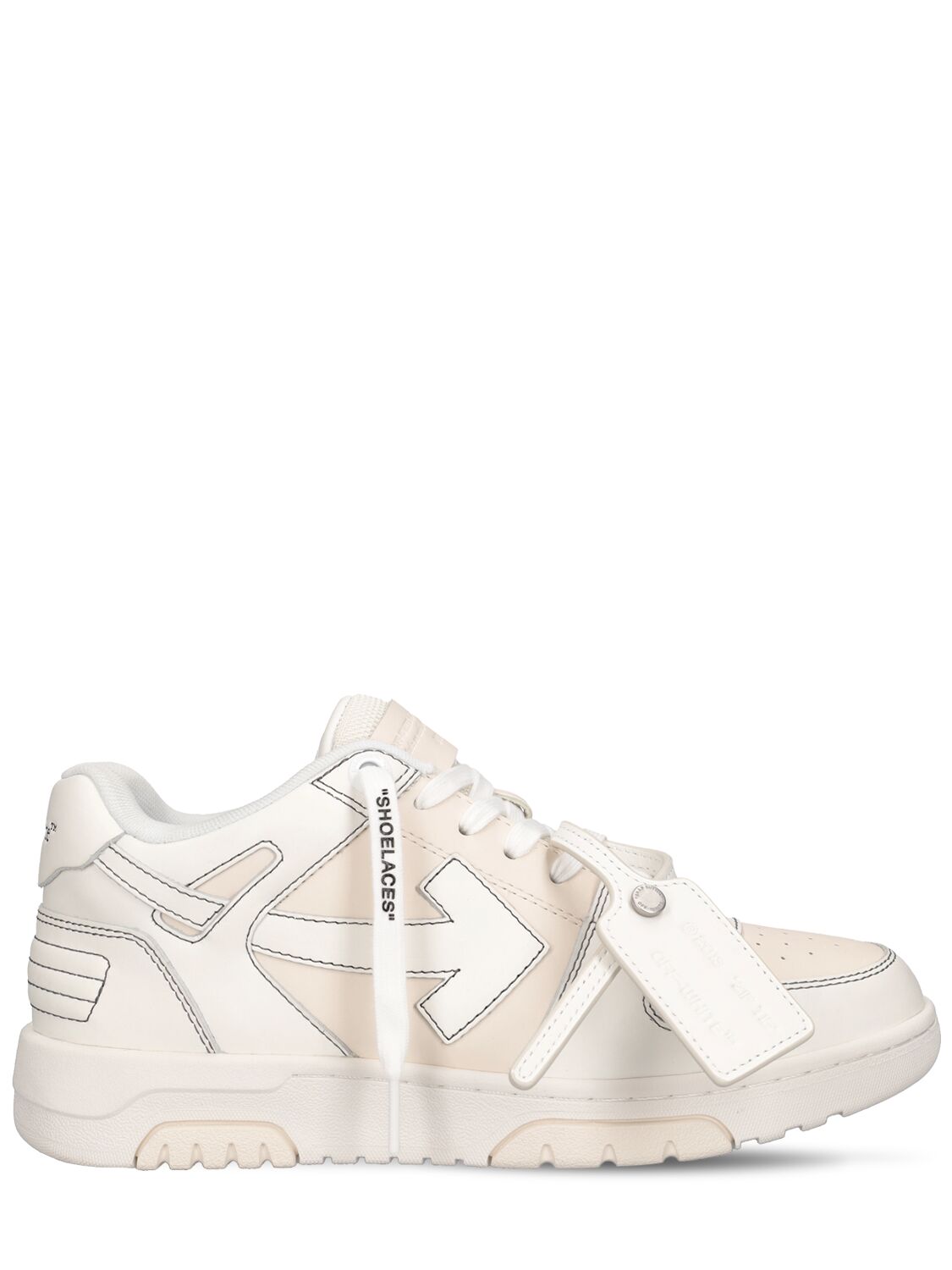 Off-white 30毫米out Of Office皮革运动鞋 In Cream,white