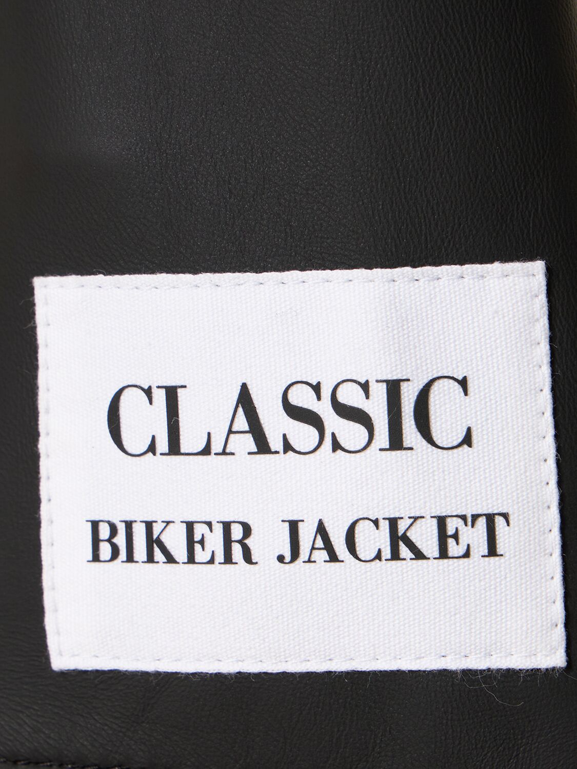 Shop Moschino Faux Leather Biker Jacket In Black