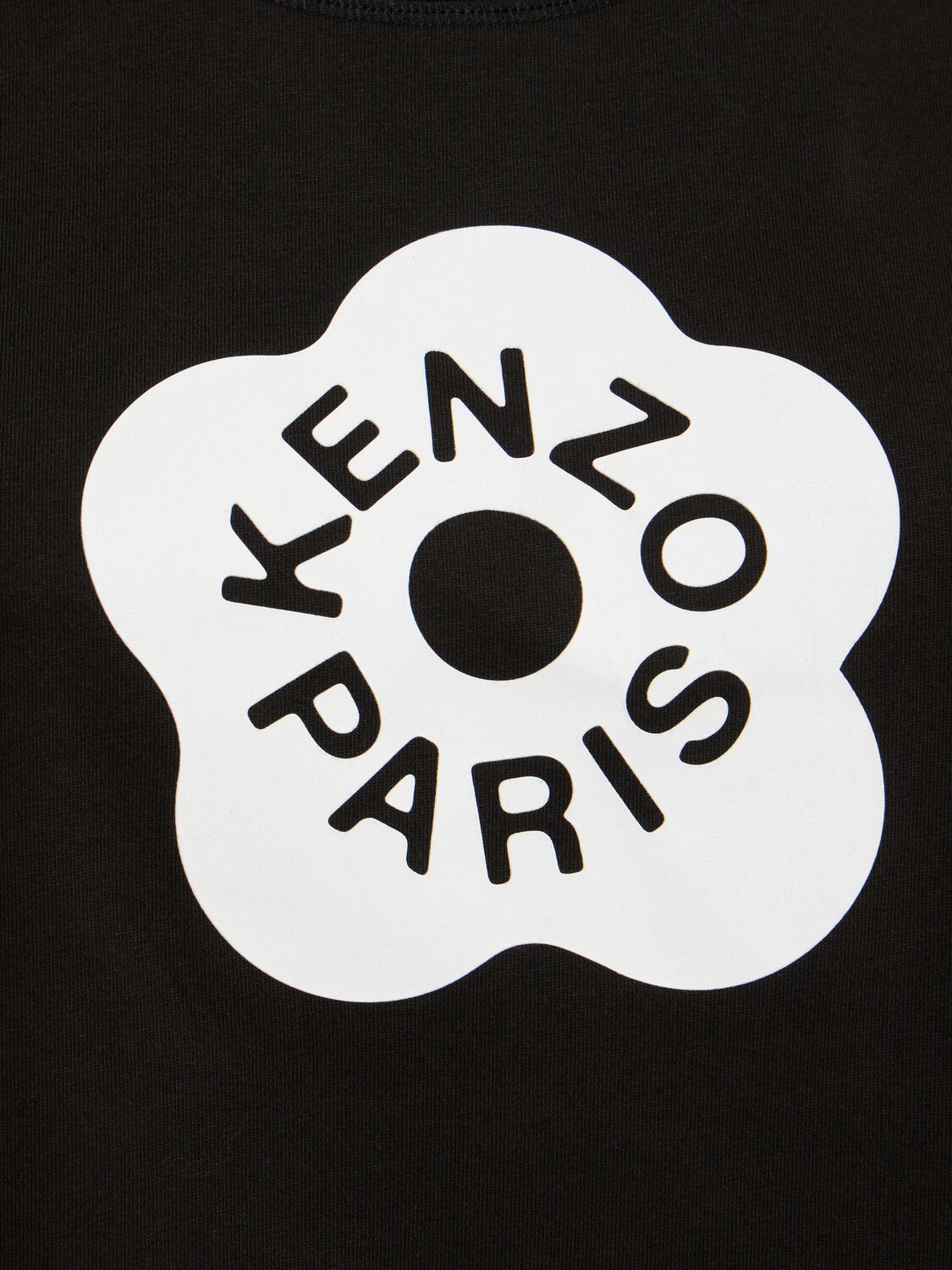 Shop Kenzo Boke Cropped Cotton Boxy T-shirt In Black