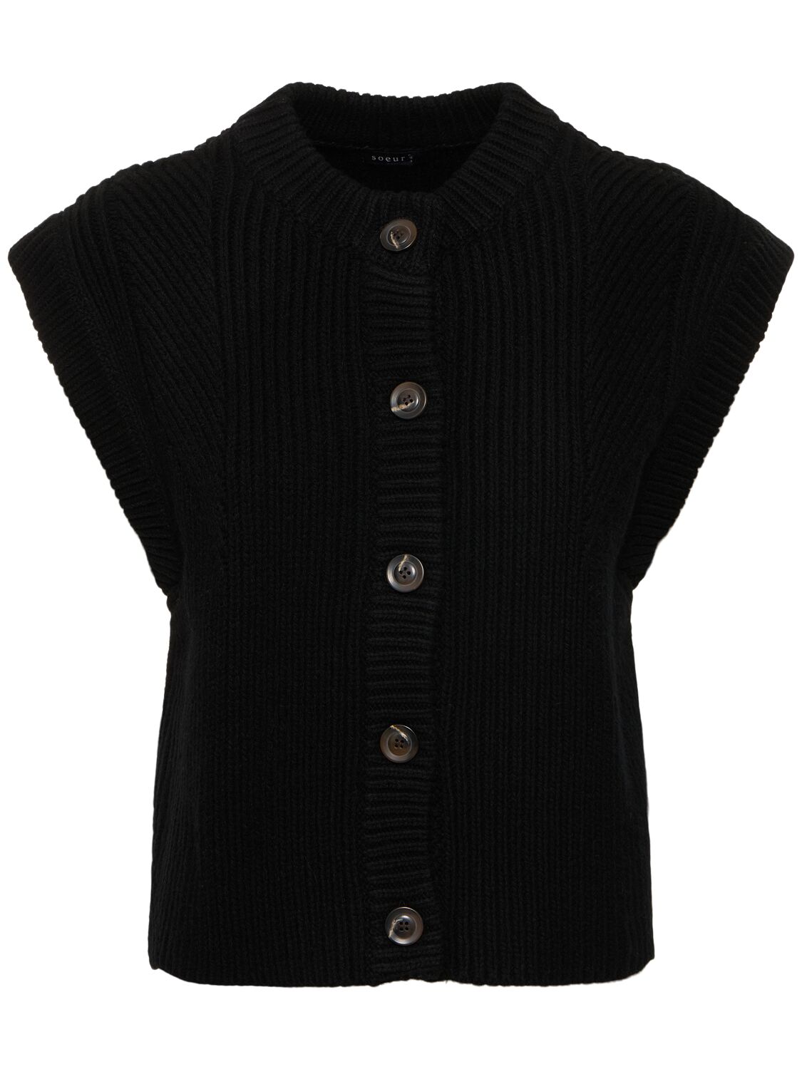 Image of Amore Buttoned Wool Vest