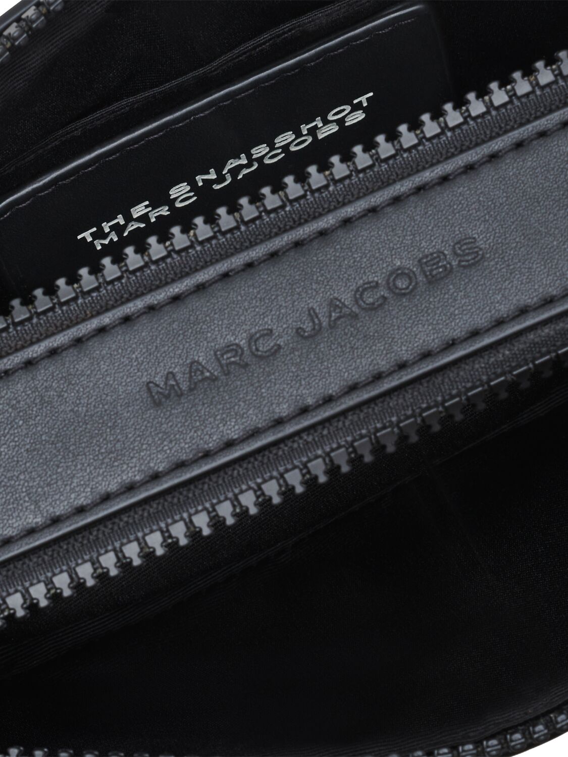 Shop Marc Jacobs The Snapshot Monogram Shoulder Bag In Black,white