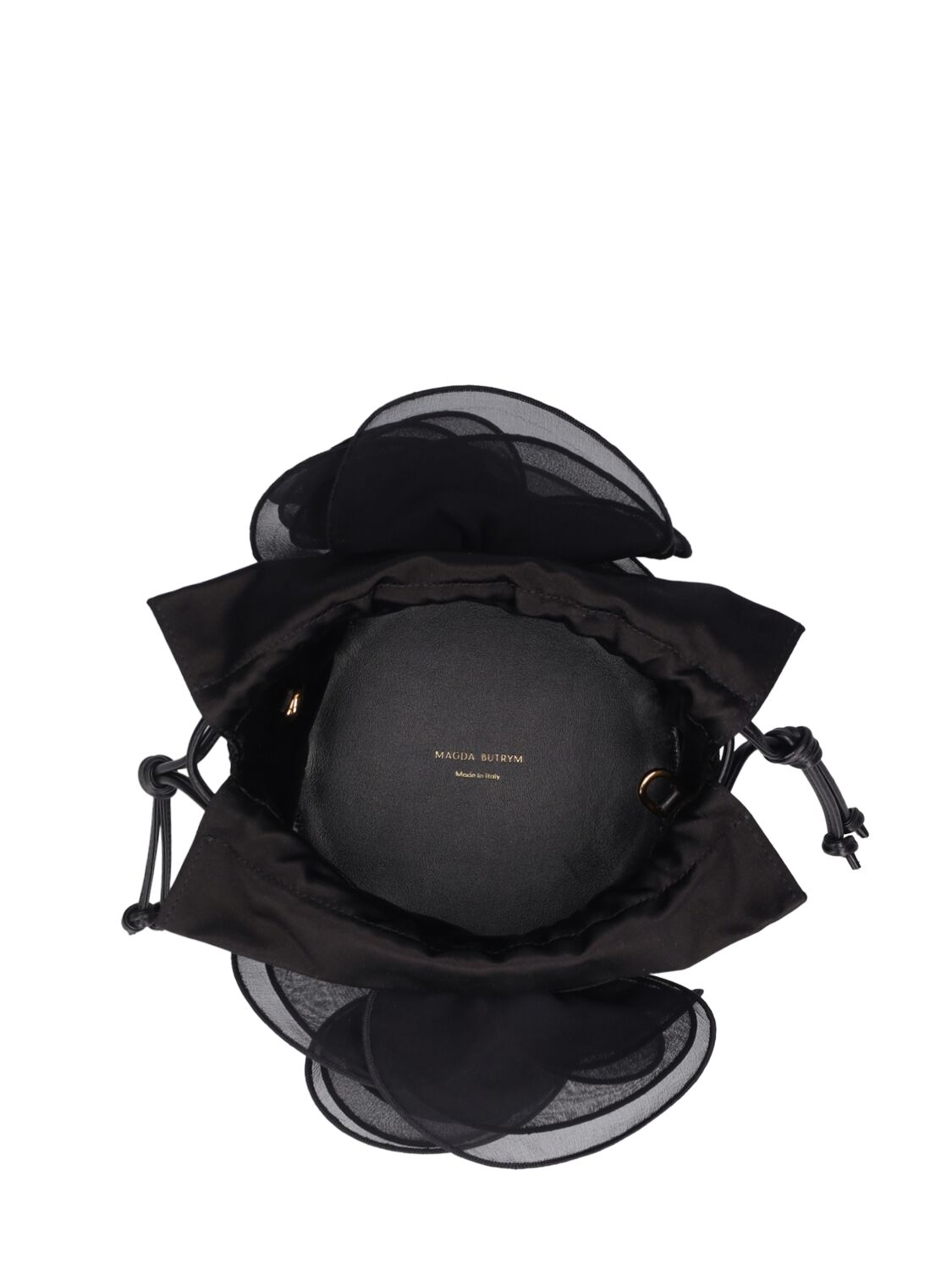 Magda Butrym Magda Satin Shoulder Bag In Black