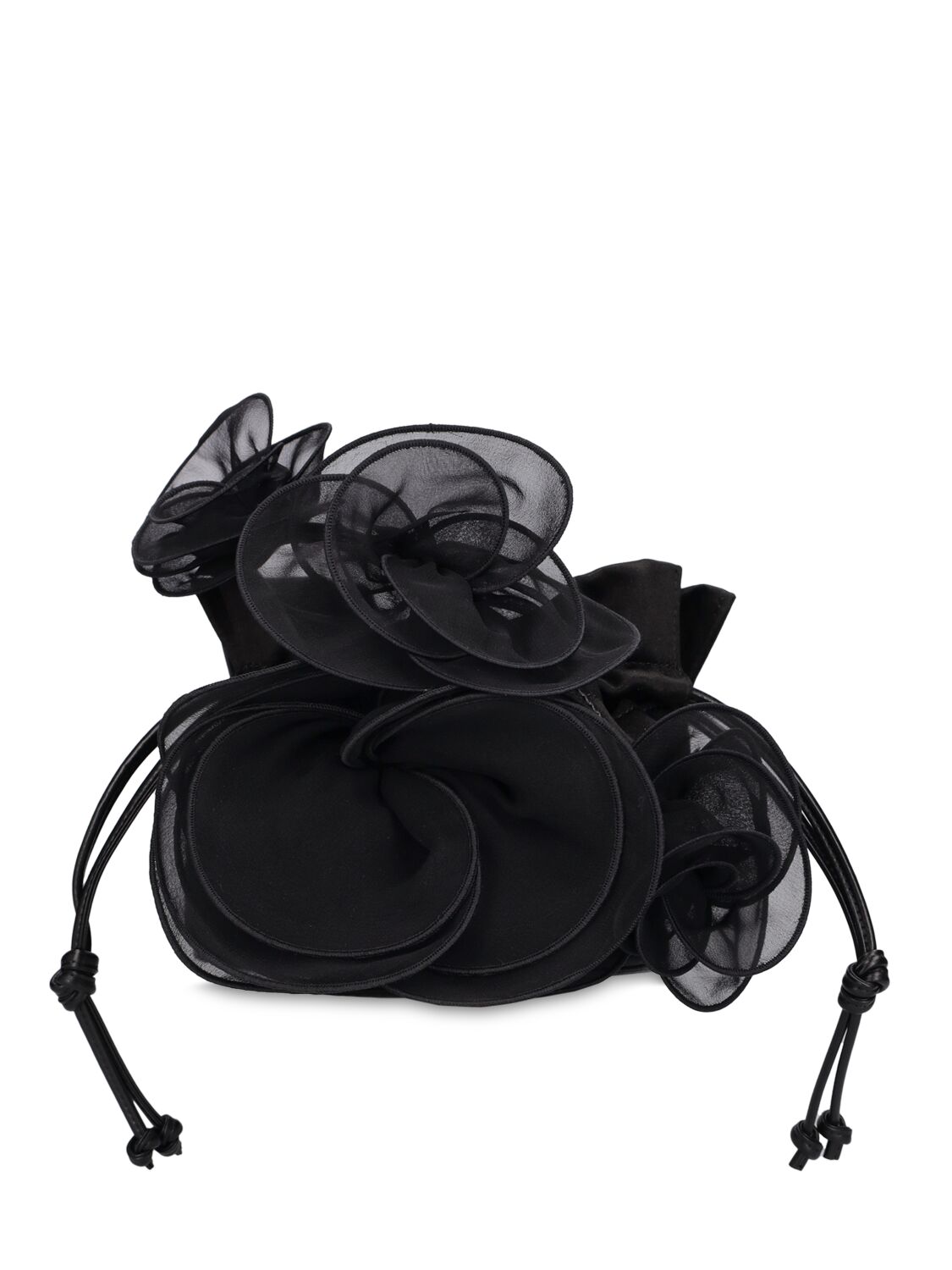 Magda Butrym Magda Satin Shoulder Bag In Black