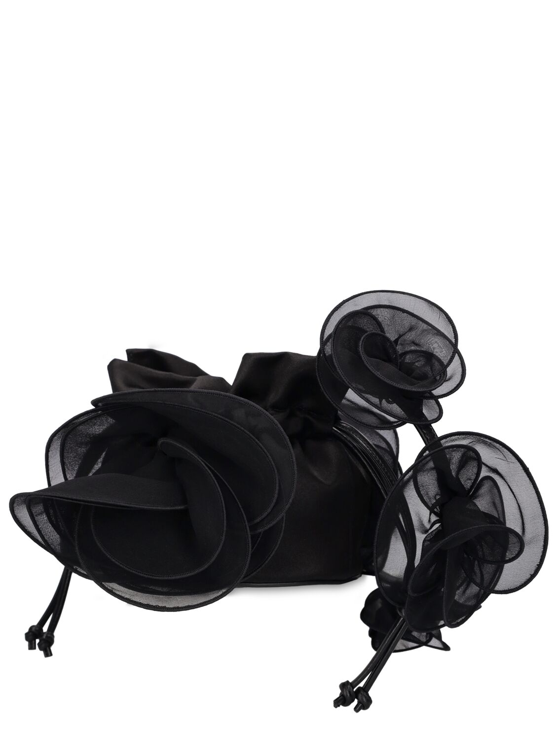 Magda Butrym Magda Satin Shoulder Bag In Black
