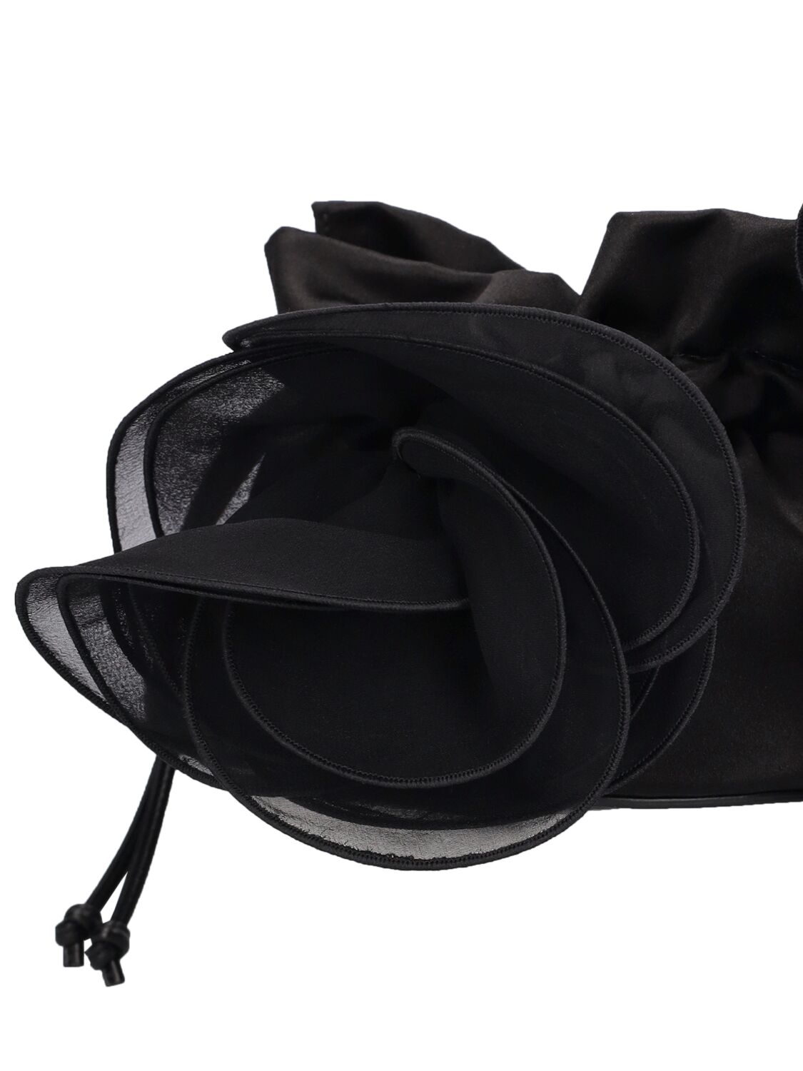 Magda Butrym Magda Satin Shoulder Bag In Black