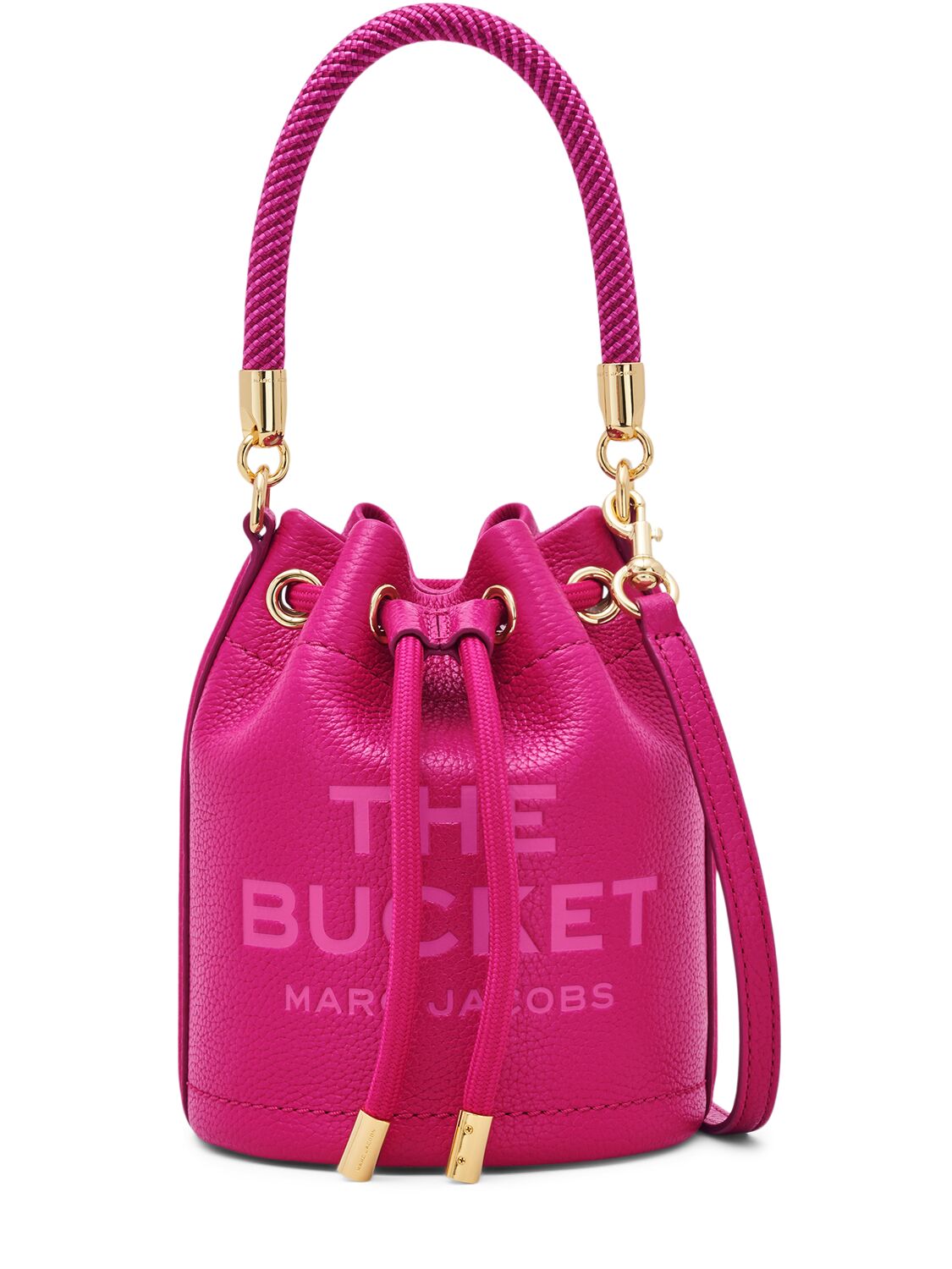 Marc Jacobs The Mini Leather Bucket Bag In Lipstick Pink