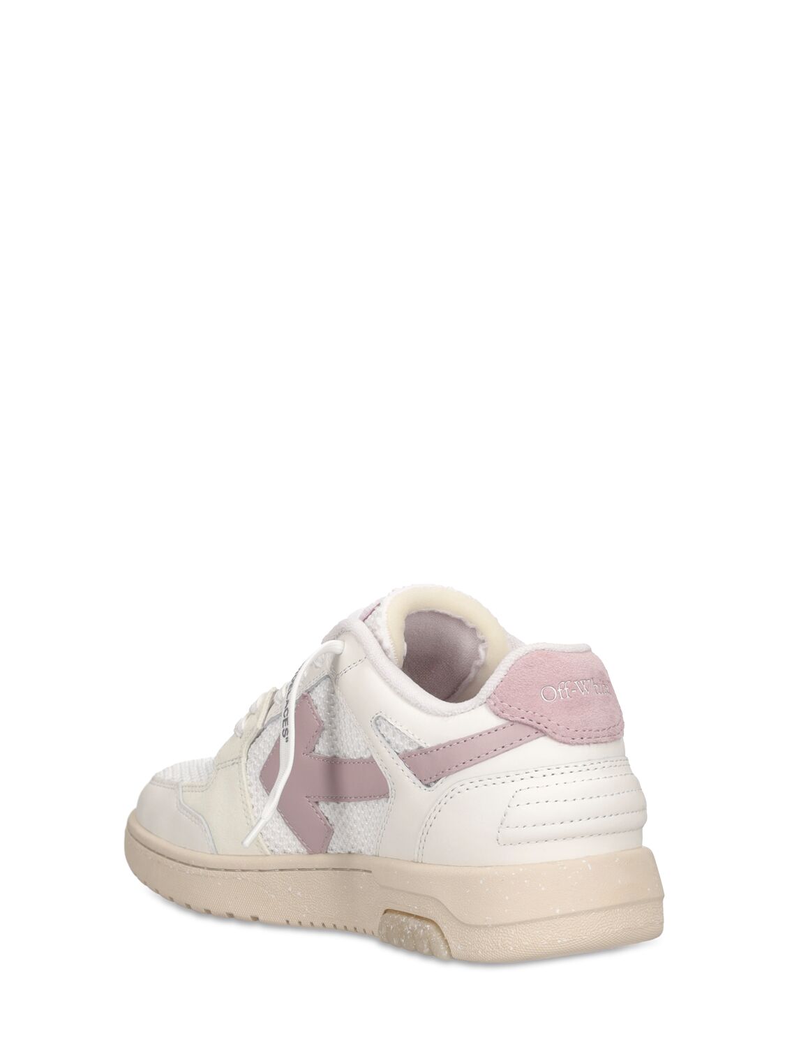 Shop Off-white 20mm Slim Out Of Office Leather Sneakers In White,lilac