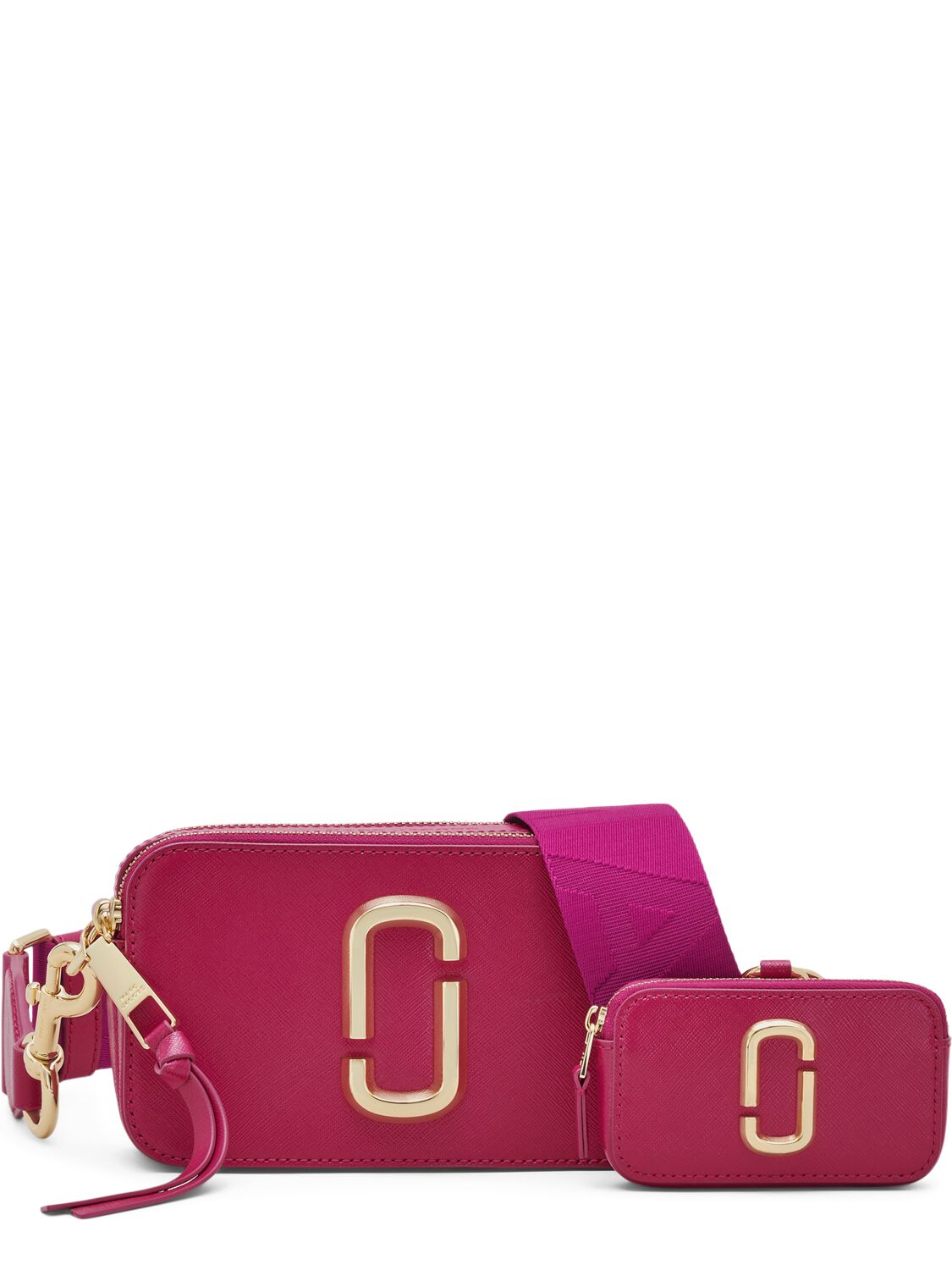Marc Jacobs The Snapshot Leather Shoulder Bag In Lipstick Pink