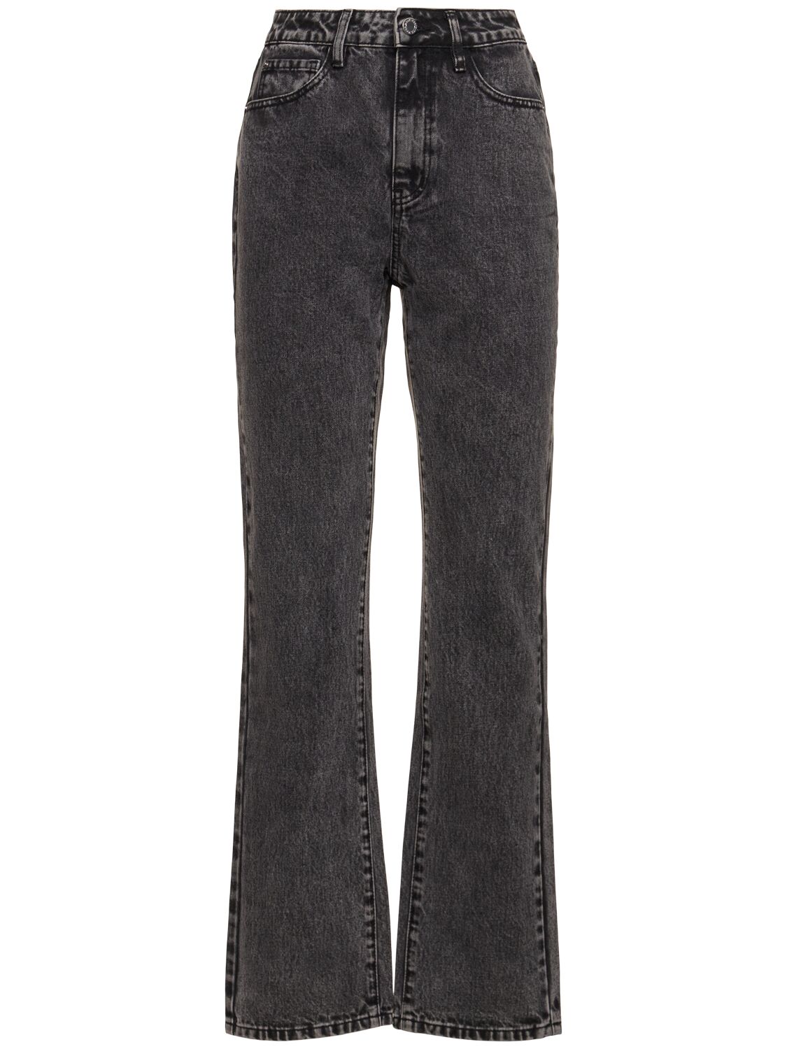 High Rise Relaxed Straight Denim Jeans