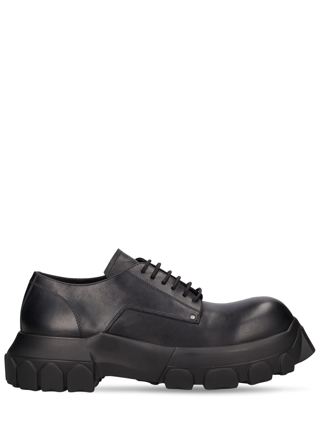 Shop Rick Owens Laceup Bozo Tractor Derby Shoes In Black