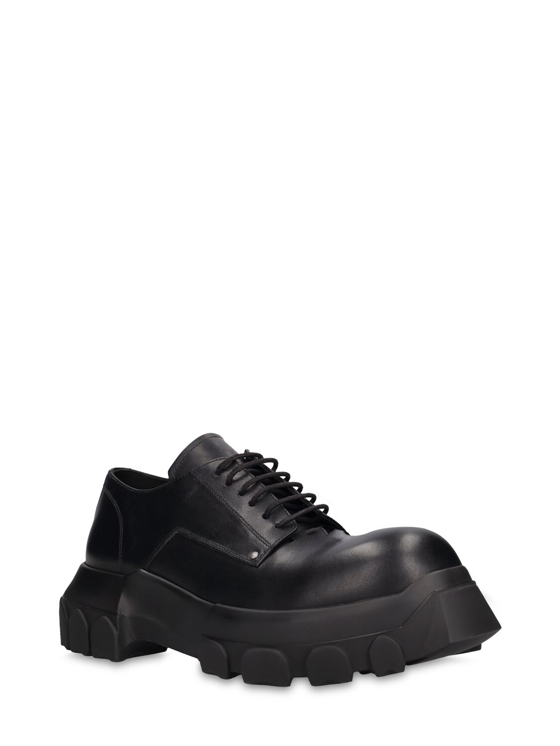 Shop Rick Owens Laceup Bozo Tractor Derby Shoes In Black