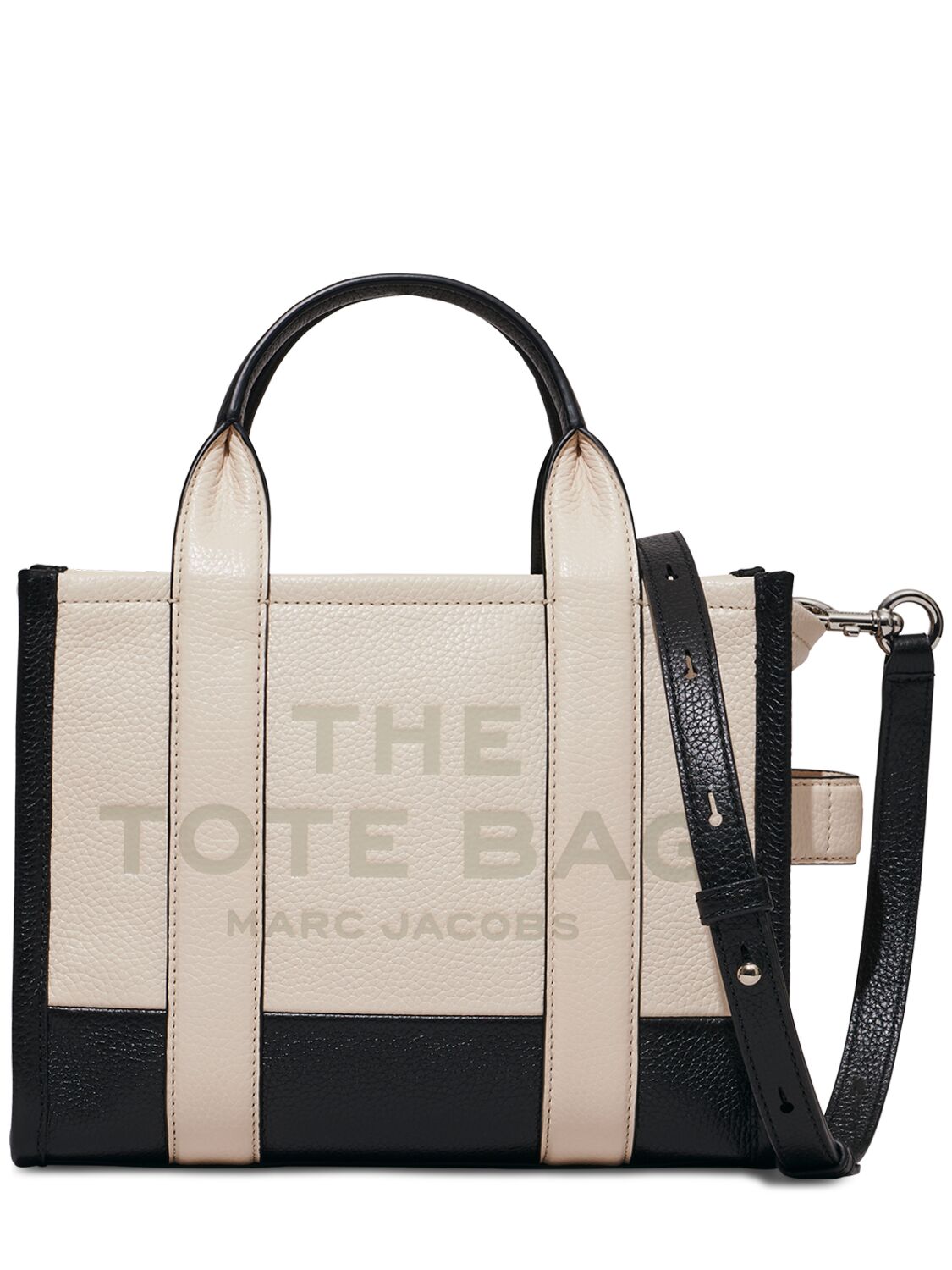 Marc Jacobs The Small Tote Leather Bag In Ivory,multi