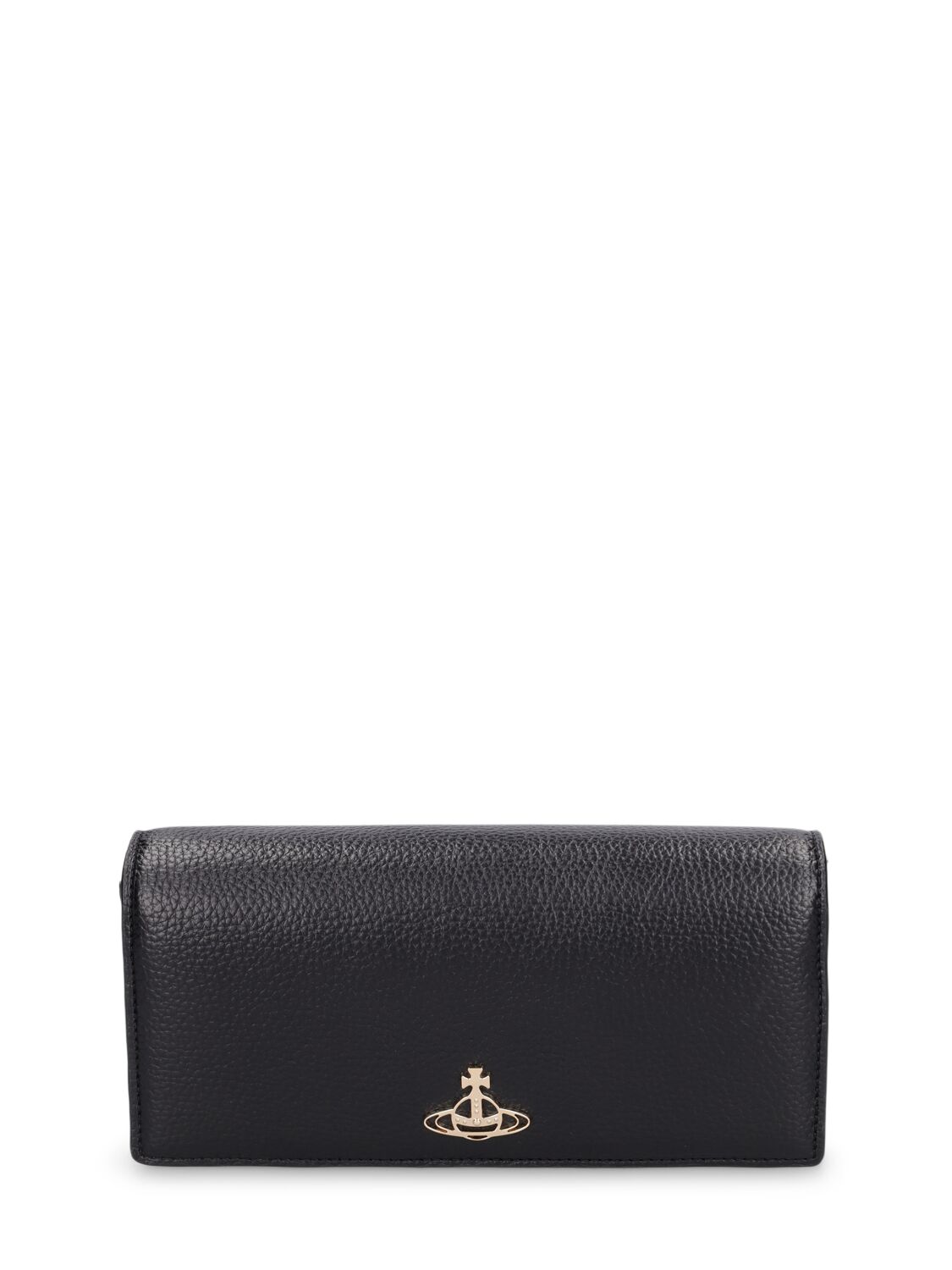Vivienne Westwood Faux Leather Wallet On Chain In Black,gold