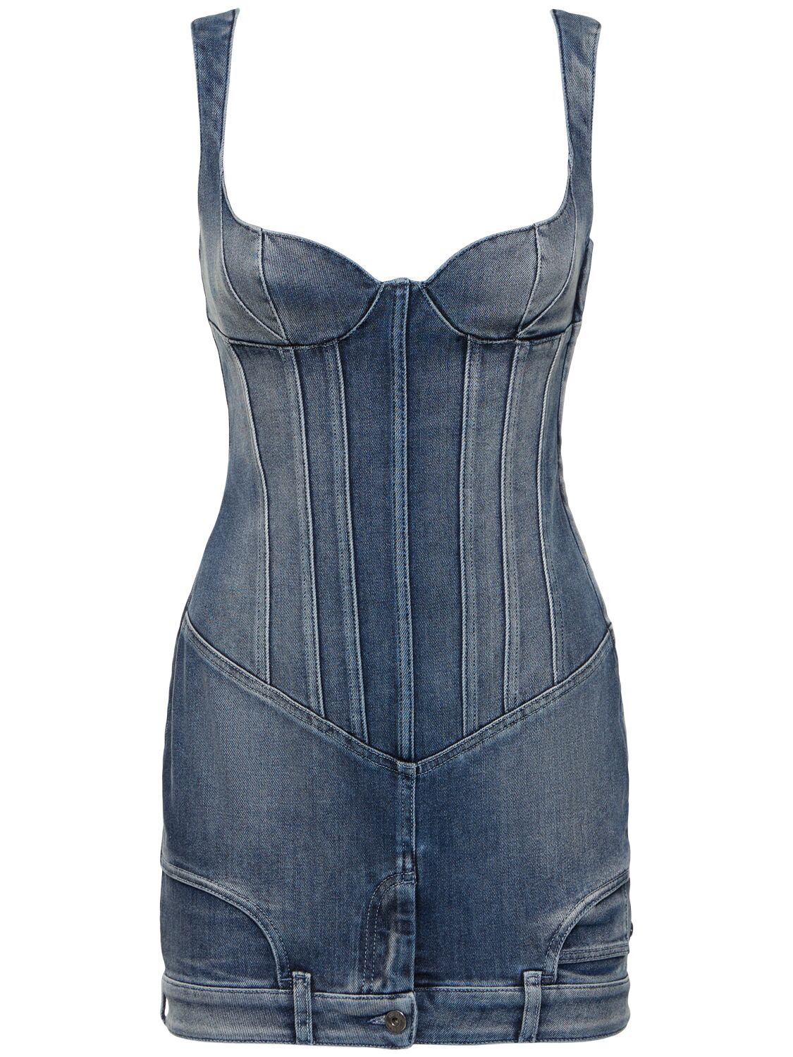Image of Upside Down Cotton Bustier Dress