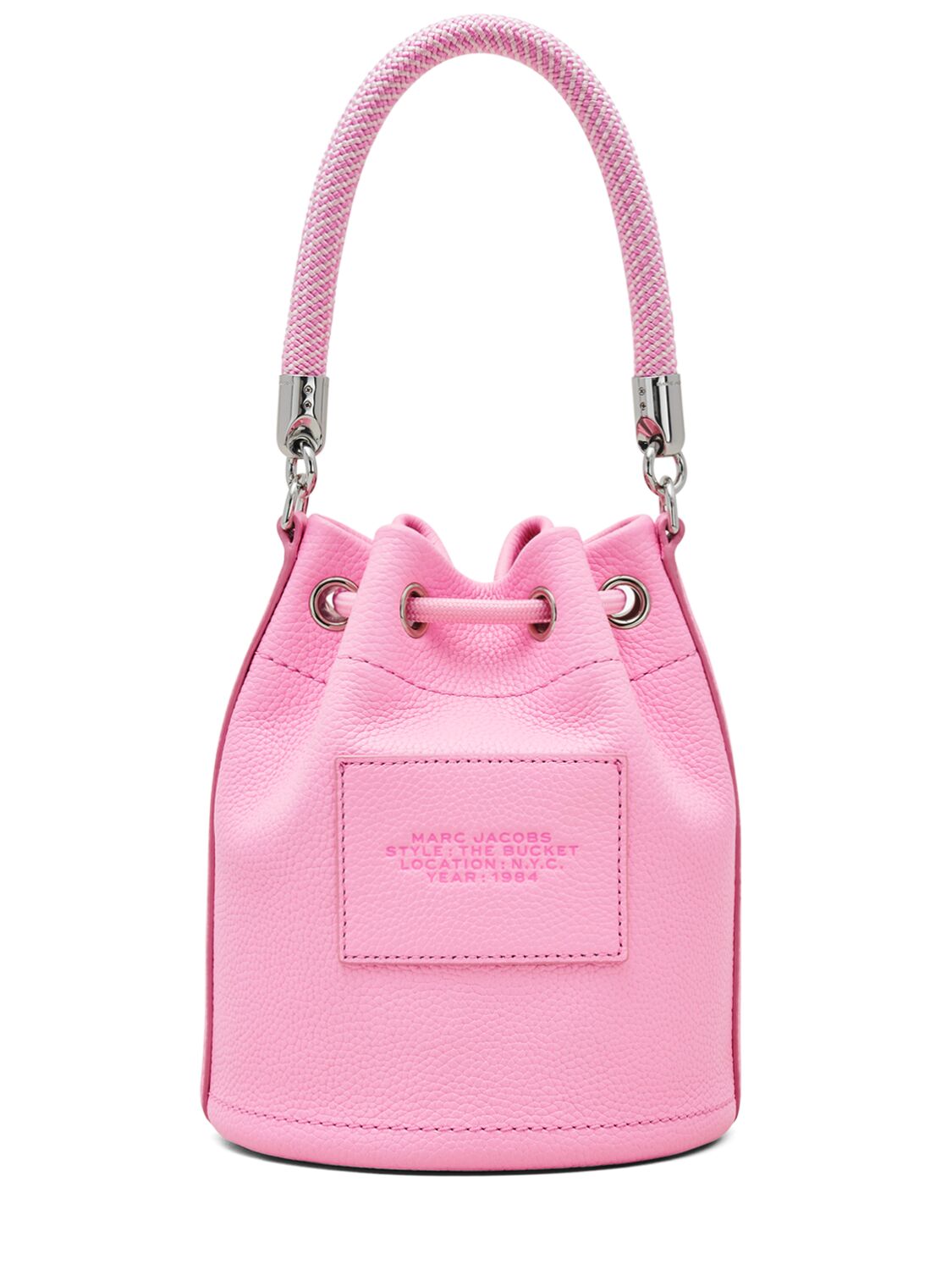 Shop Marc Jacobs The Bucket Leather Bag In Fluro Candy Pin