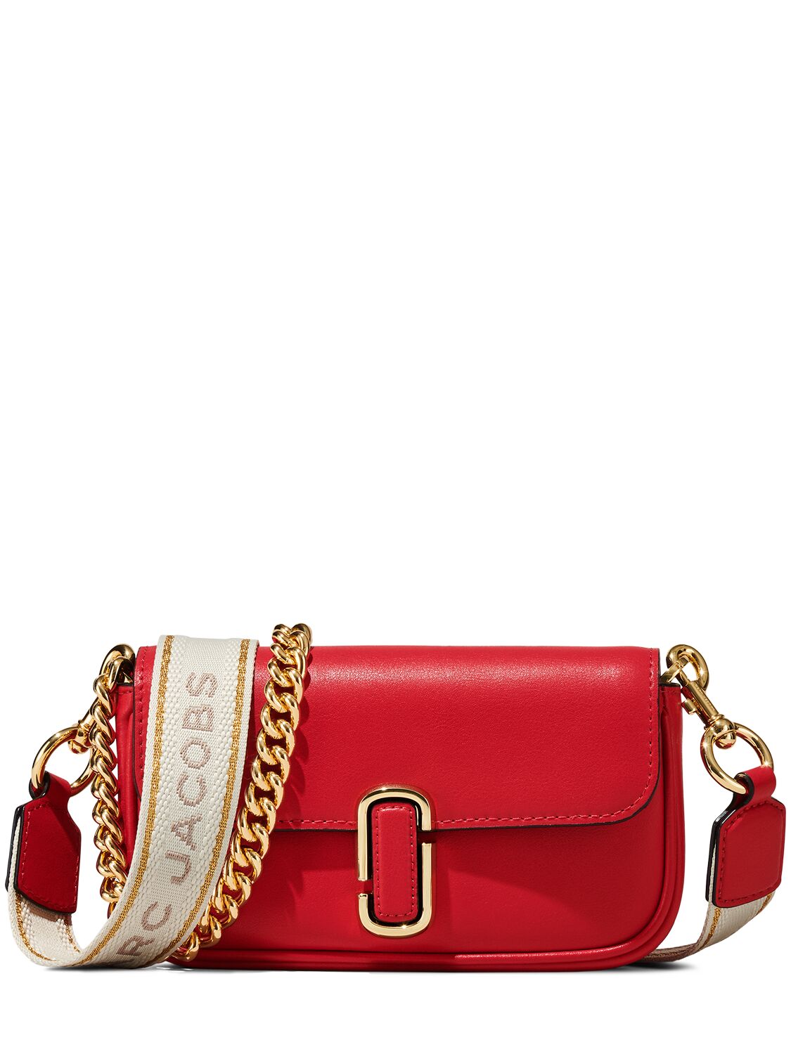 Shop Marc Jacobs The Mini Soft Leather Shoulder Bag In Red