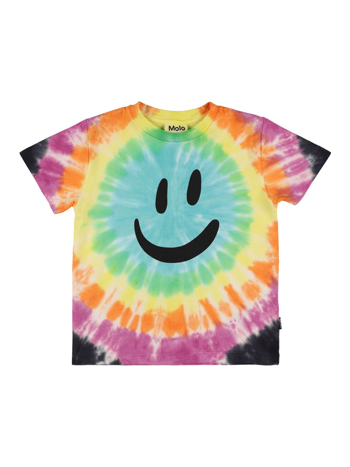 Molo Kids' Tie Dye Print Organic Cotton T-shirt In Multicolor