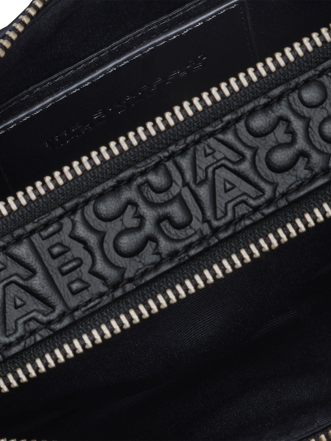 Shop Marc Jacobs The Snapshot Monogram Shoulder Bag In Black