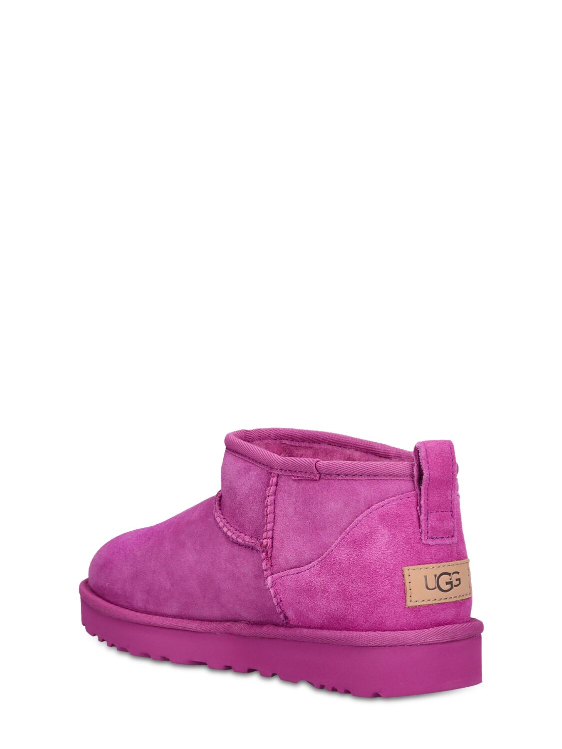 Shop Ugg 10mm Classic Ultra Mini Shearling Boots In Fuchsia