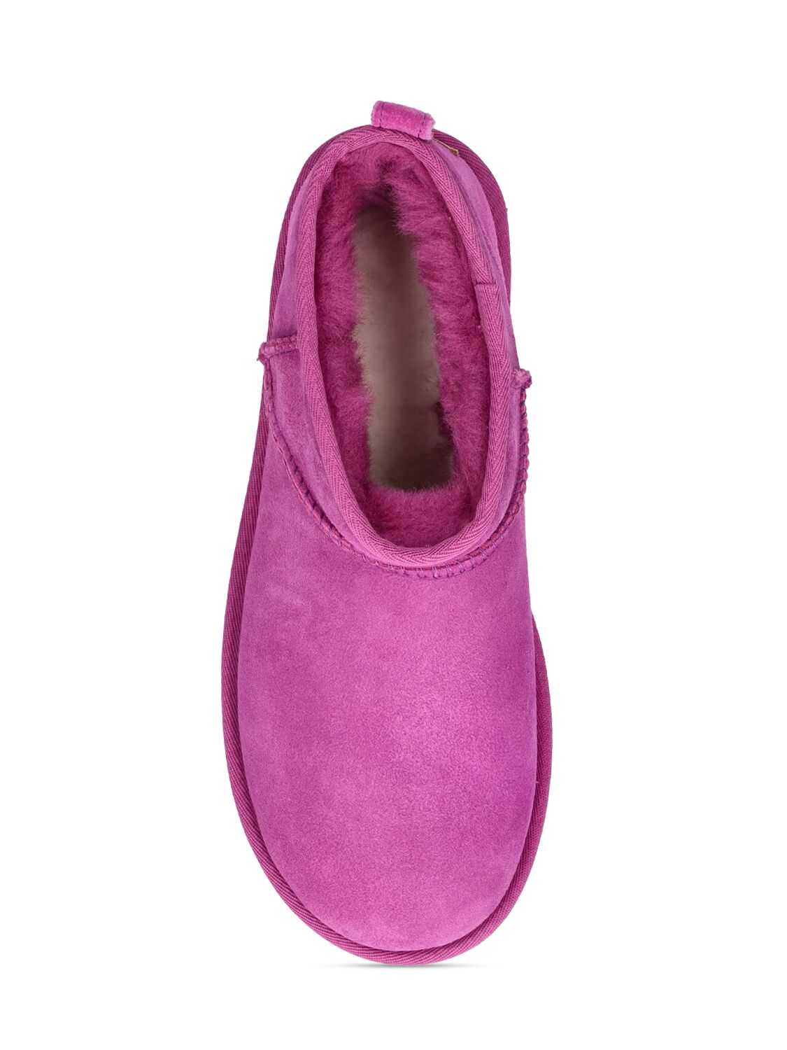 Shop Ugg 10mm Classic Ultra Mini Shearling Boots In Fuchsia