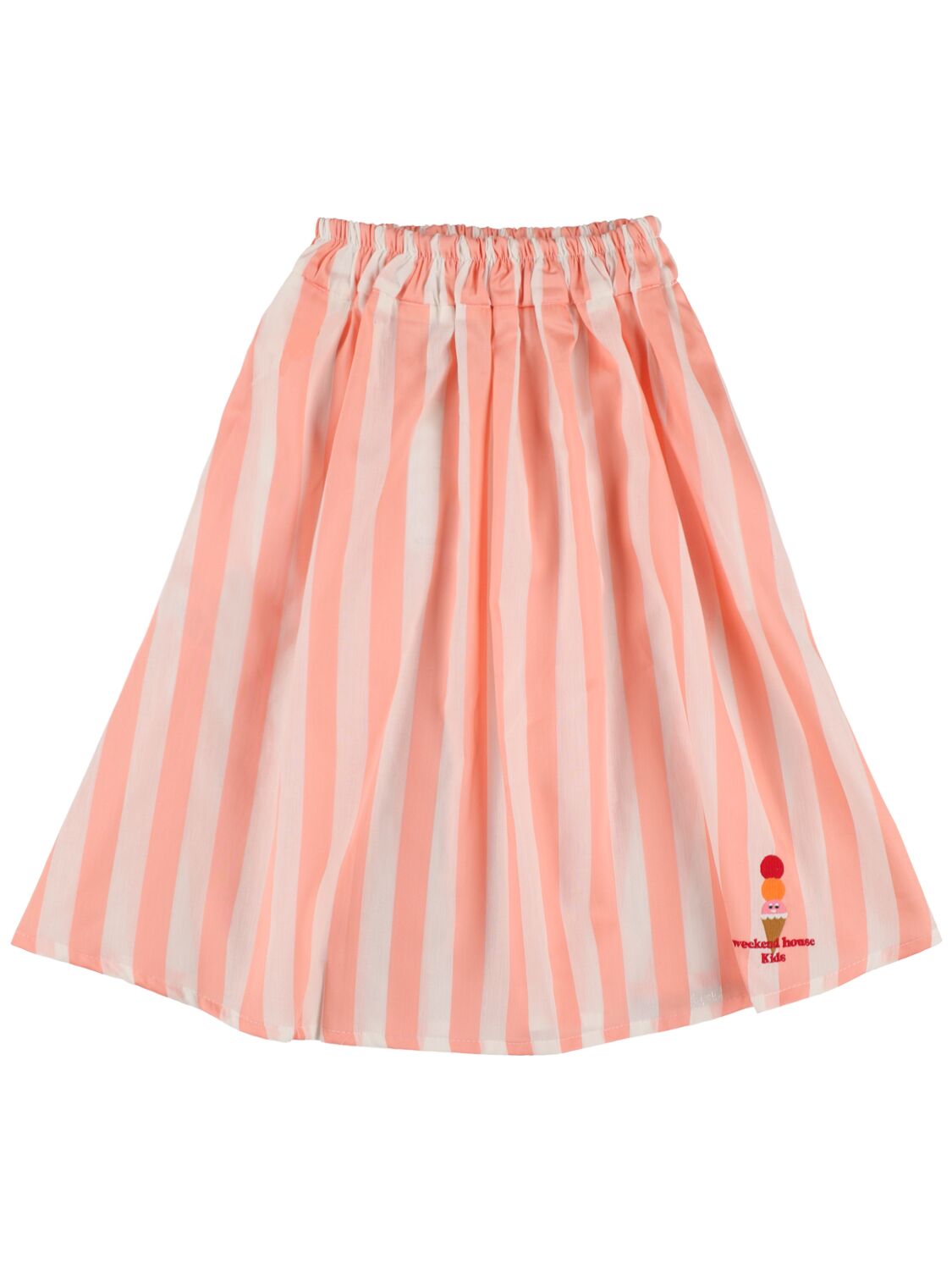 Image of Striped Cotton Skirt