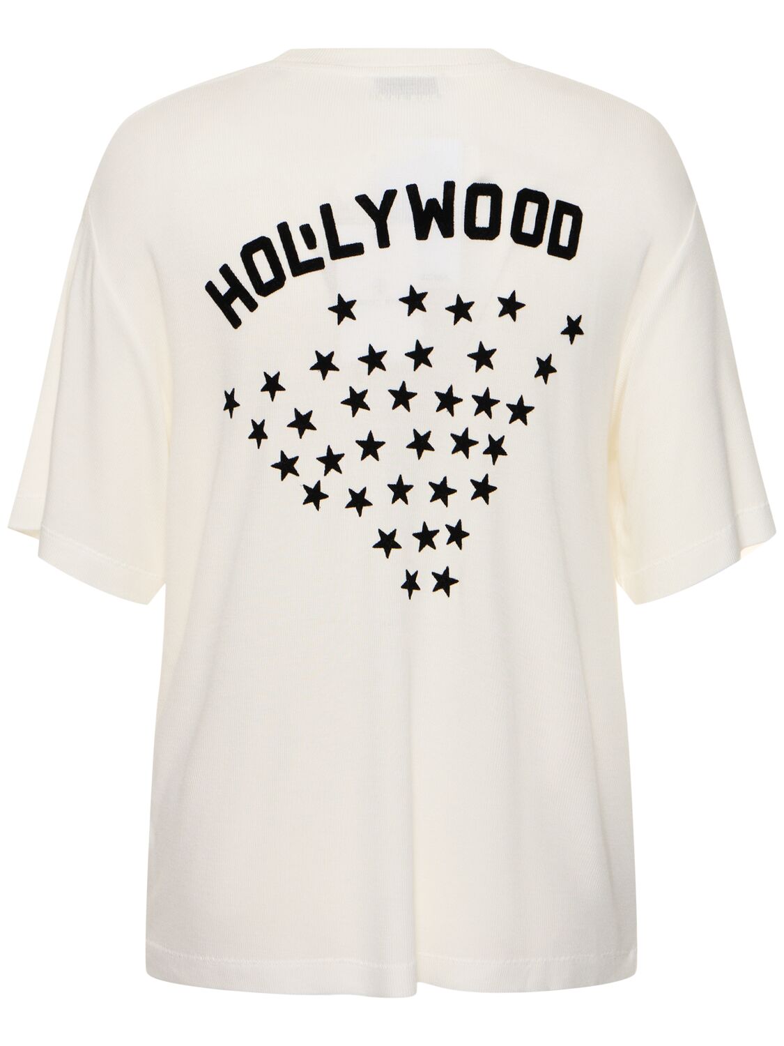 Shop Anine Bing Louis Hollywood Viscose T-shirt In White