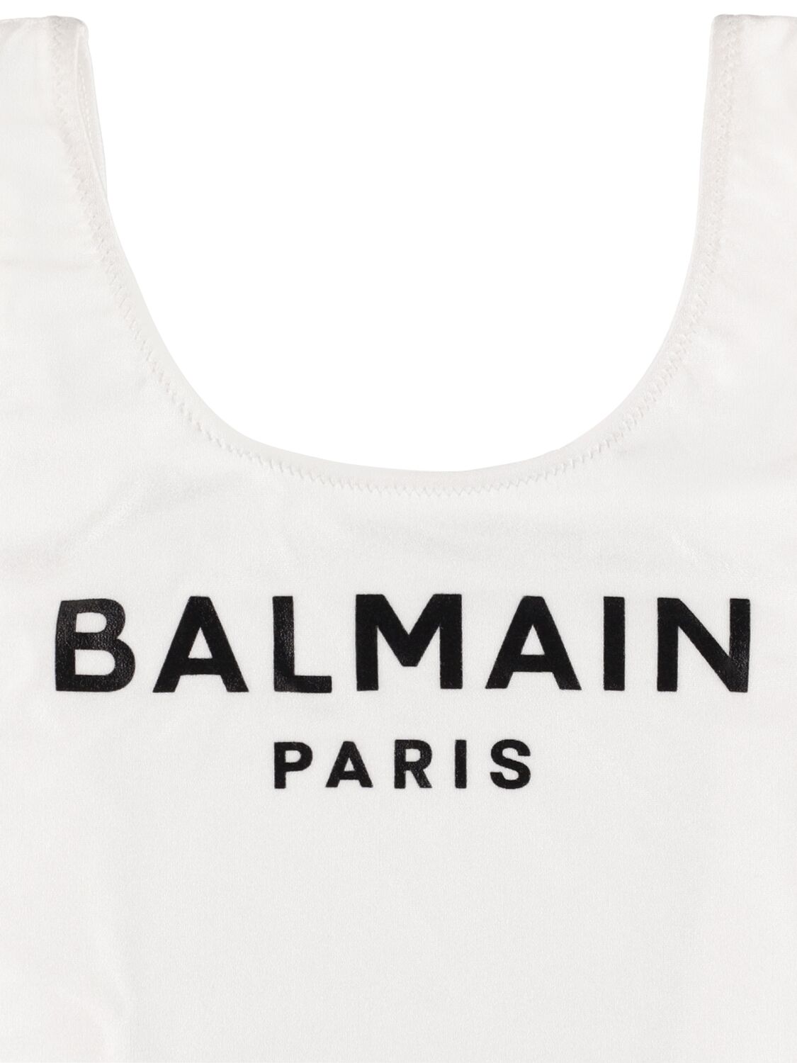 BALMAIN LOGO PRINT LYCRA ONE PIECE SWIMSUIT 