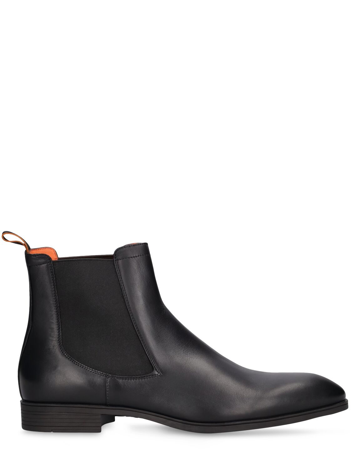 Santoni Detoxify Leather Chelsea Boots In Black