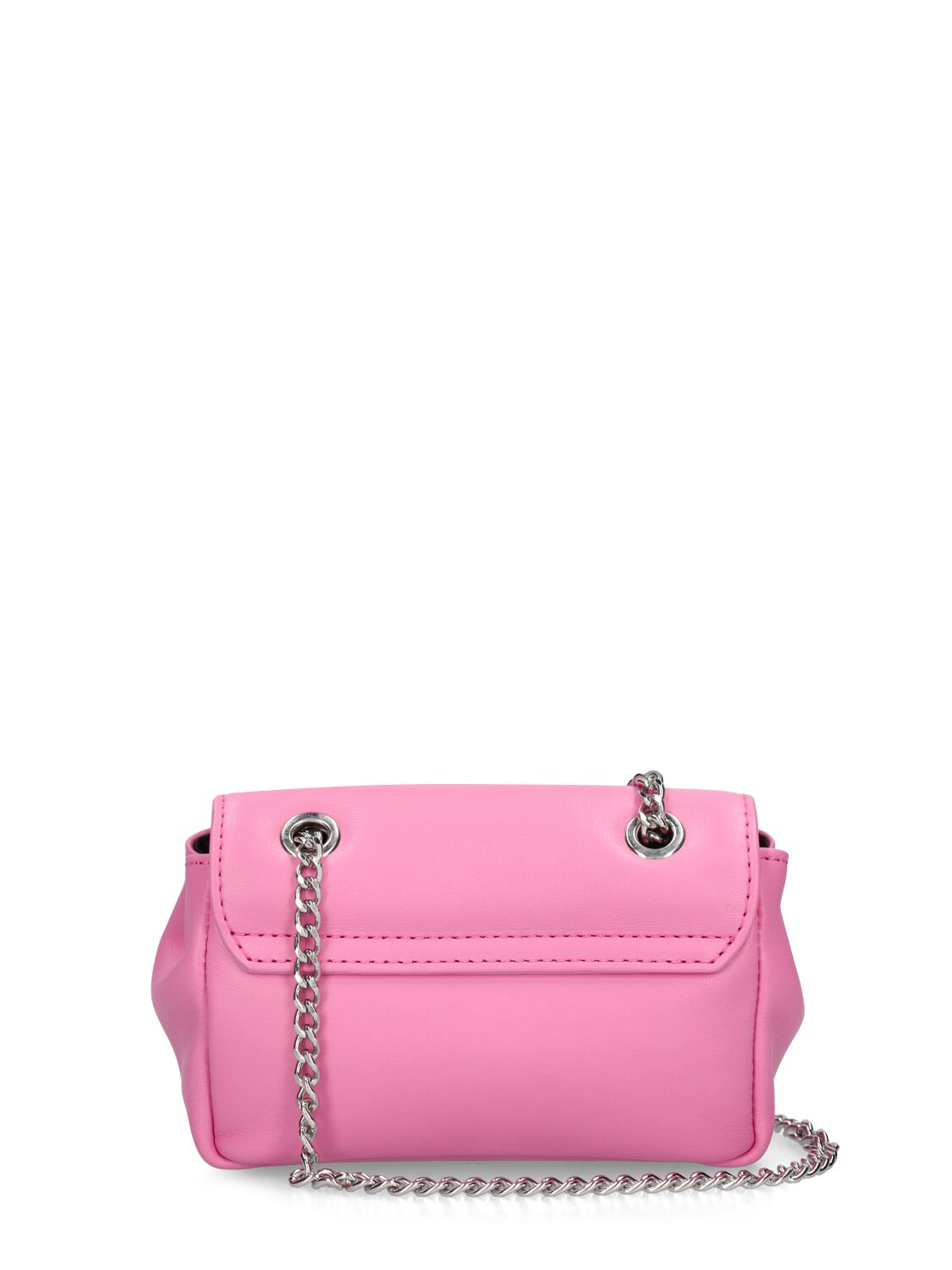 Shop Vivienne Westwood Small Leather Shoulder Bag W/chain In Pink