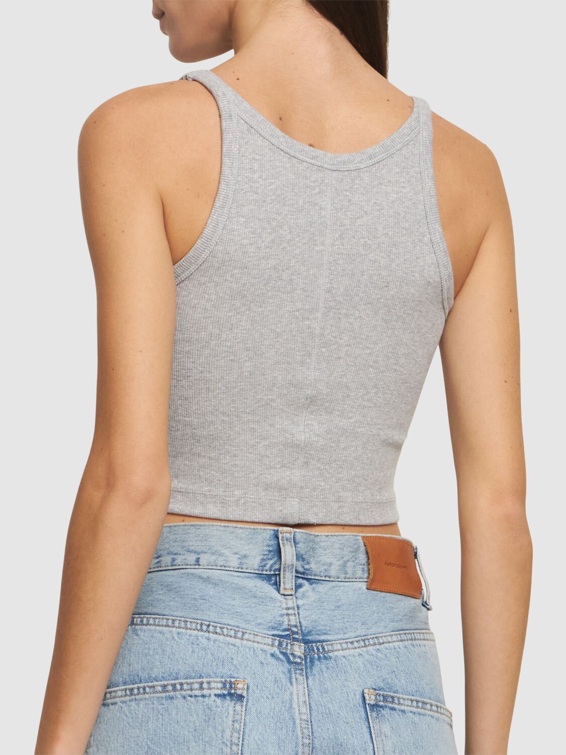 WARDROBE.NYC HB RIBBED STRETCH COTTON TANK TOP 