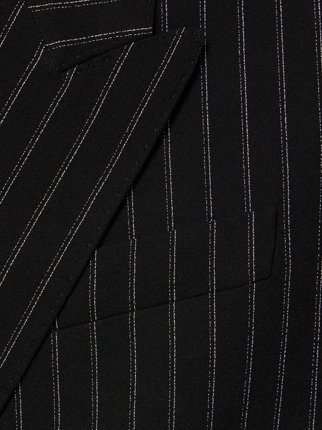 Shop Ami Alexandre Mattiussi Double Breast Wool Pinstripe Blazer In Black,chalk