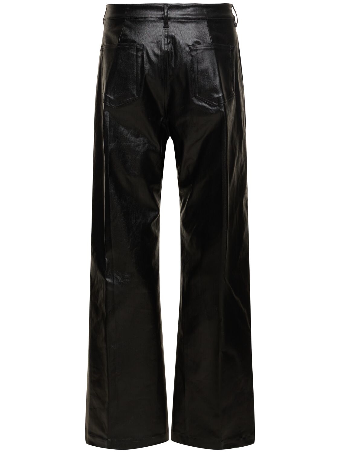 Shop Rick Owens Geth Wide Leg Denim Jeans In Black