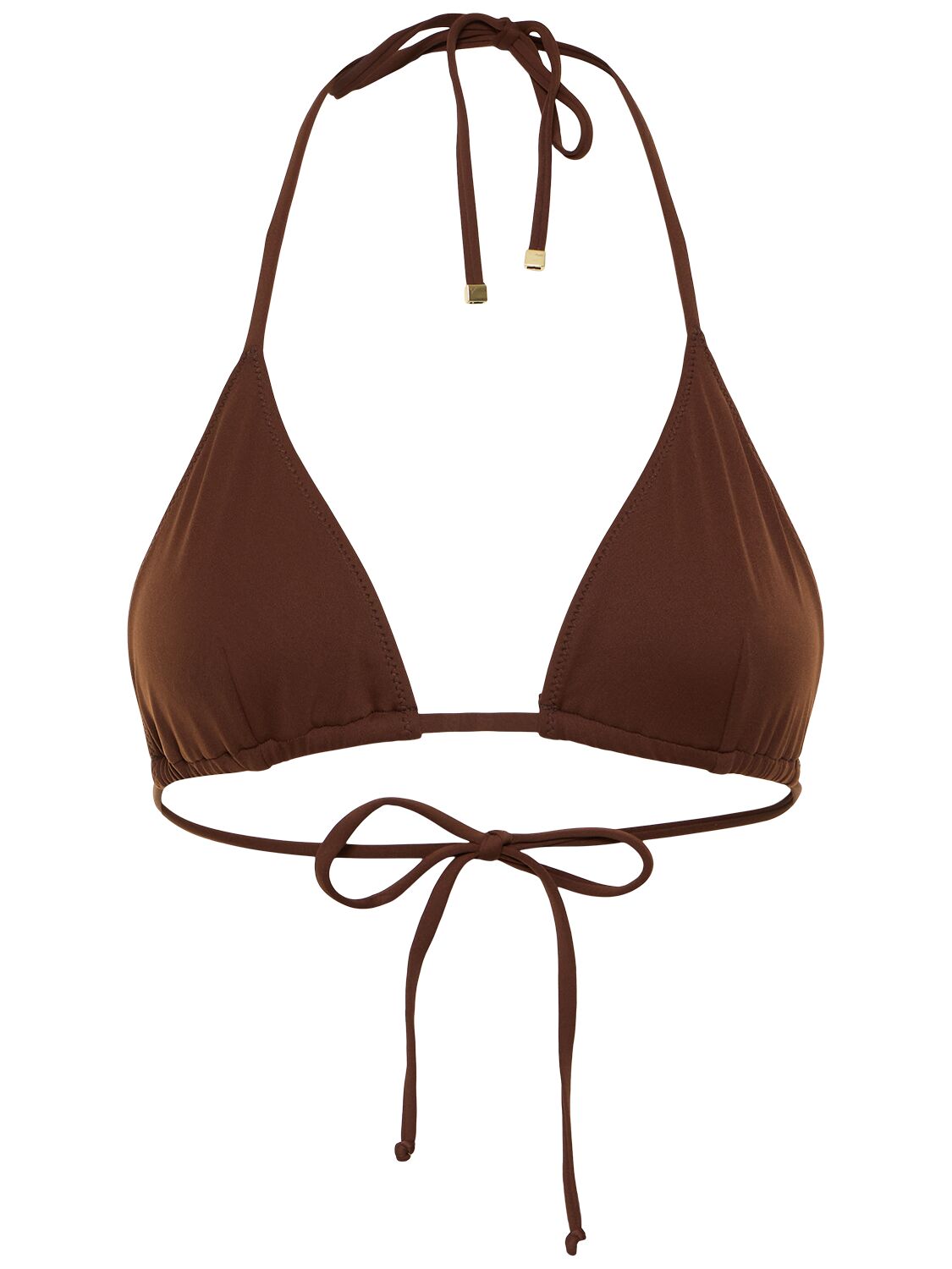 Shop Éterne Thea 90's Bikini Top In 棕色