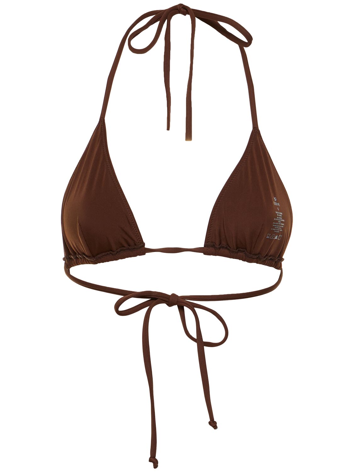 Shop Éterne Thea 90's Bikini Top In 棕色