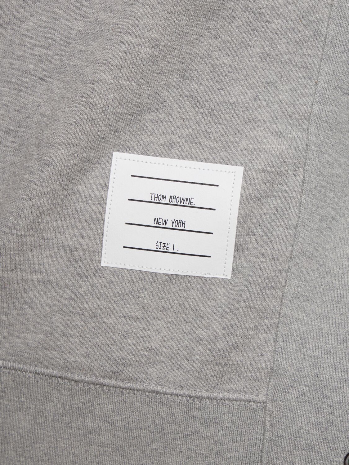 Shop Thom Browne Cotton Jersey Logo Sweatshirt In Light Grey