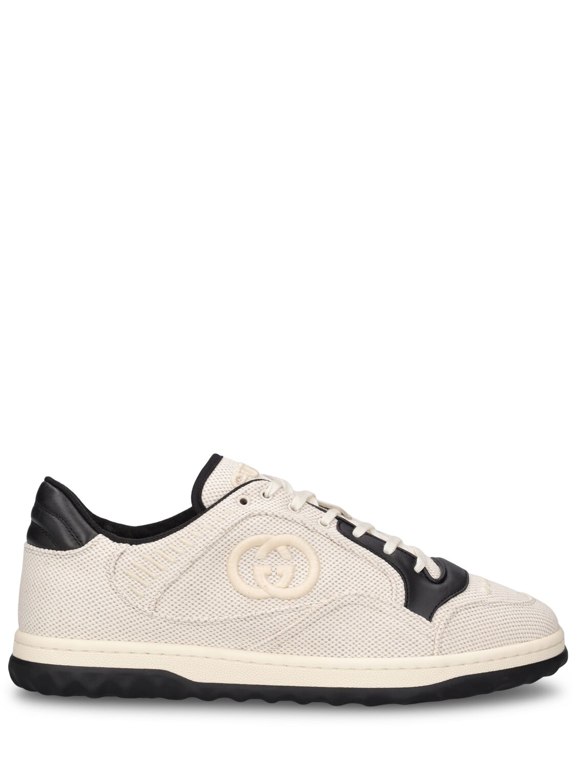 Gucci Mac80 Leather Sneakers In White,blue