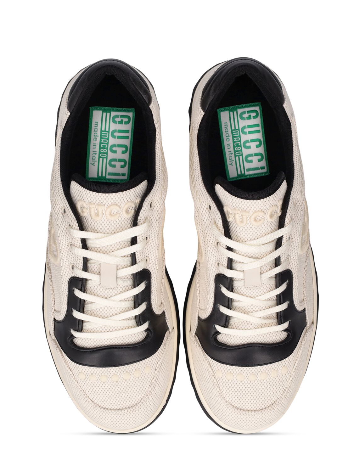 Shop Gucci Mac80 Trainer Sneakers In White,blue