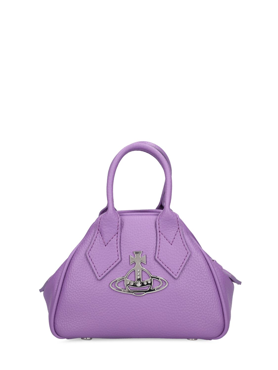Vivienne Westwood Mini Yasmine Grained Re-vegan Bag In Purple