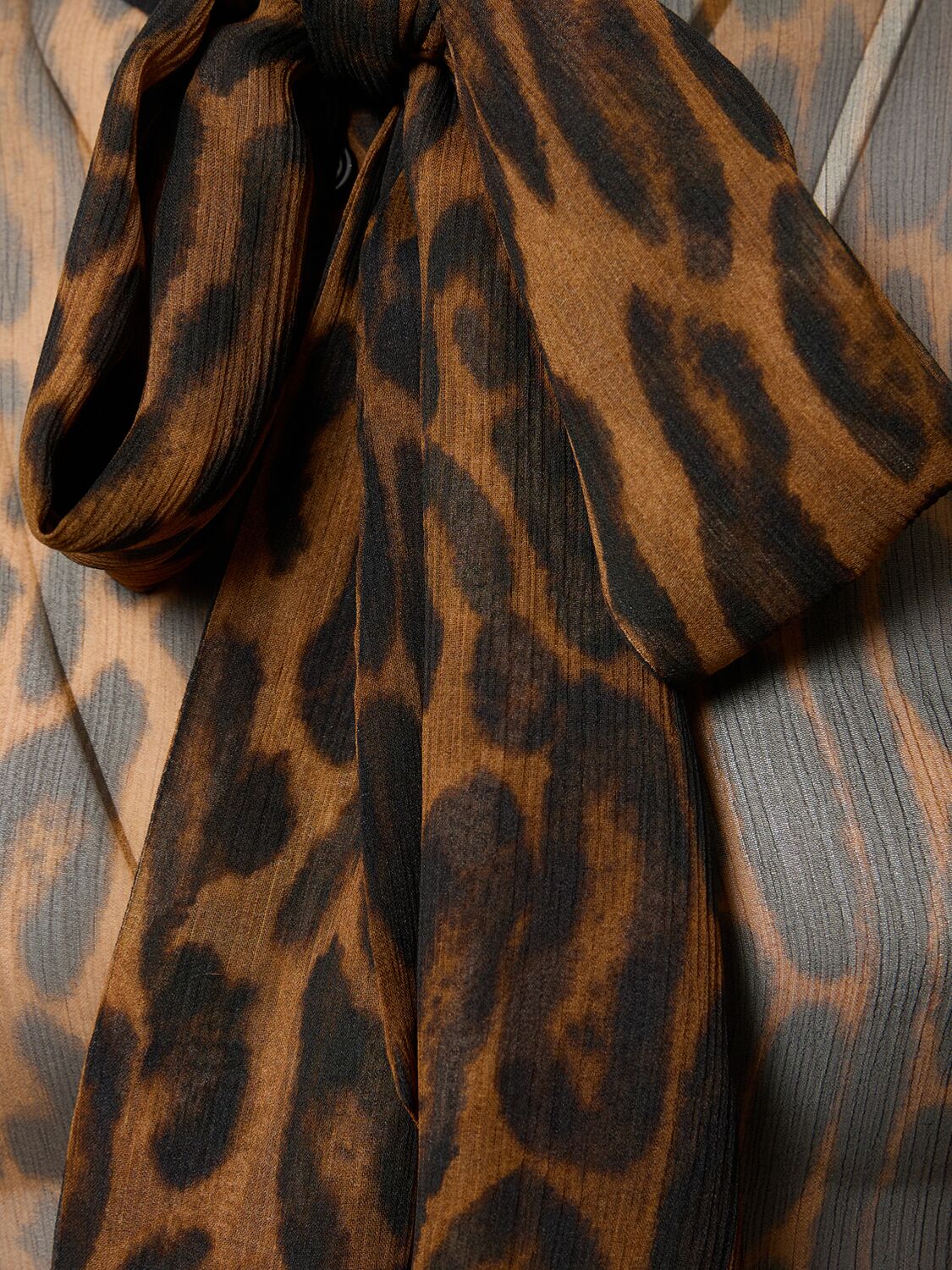 Shop Nina Ricci Printed Muslin Flared Cuff Shirt In Brown,multi
