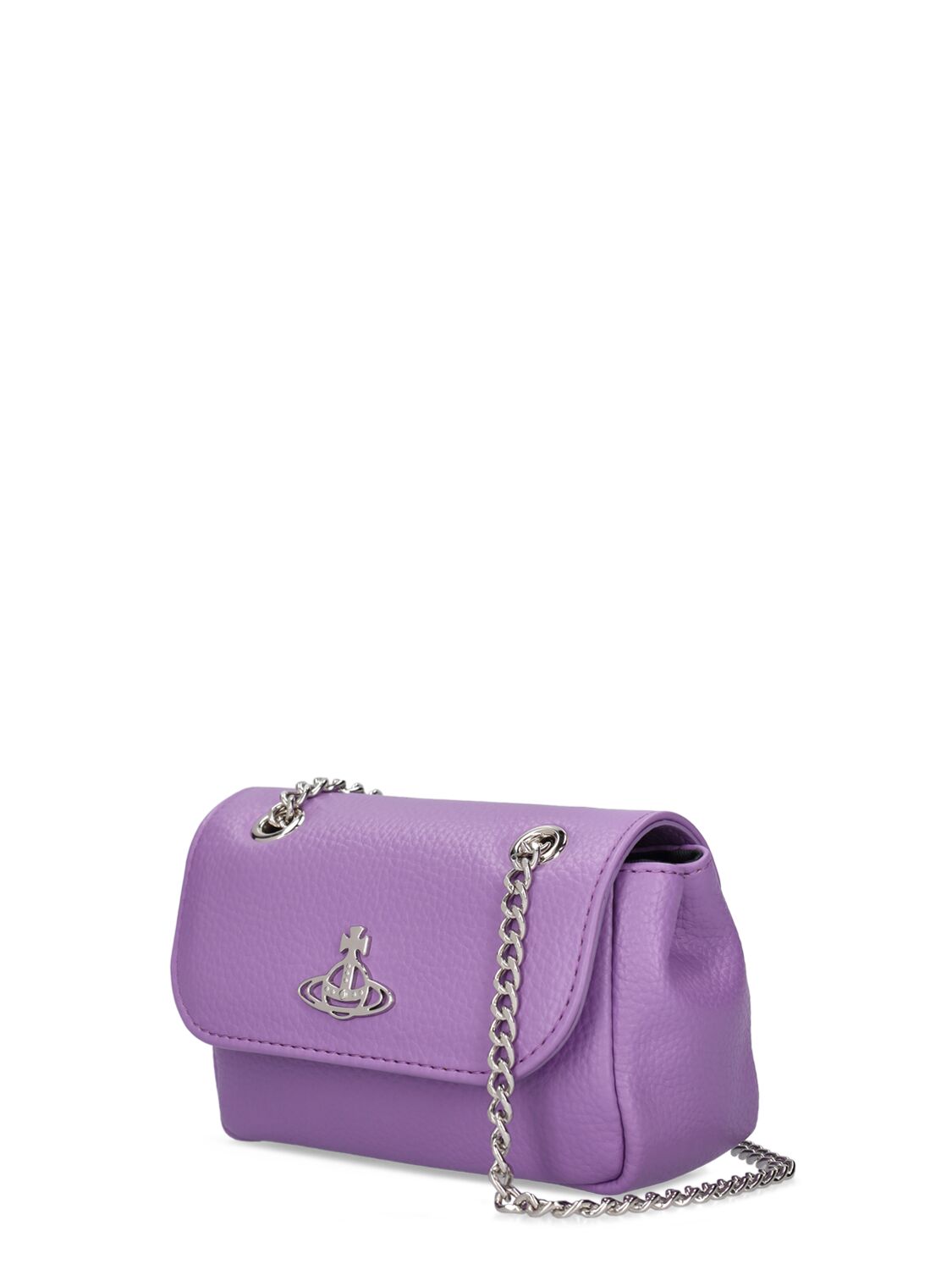 Shop Vivienne Westwood Small Derby Re-vegan Shoulder Bag In Purple