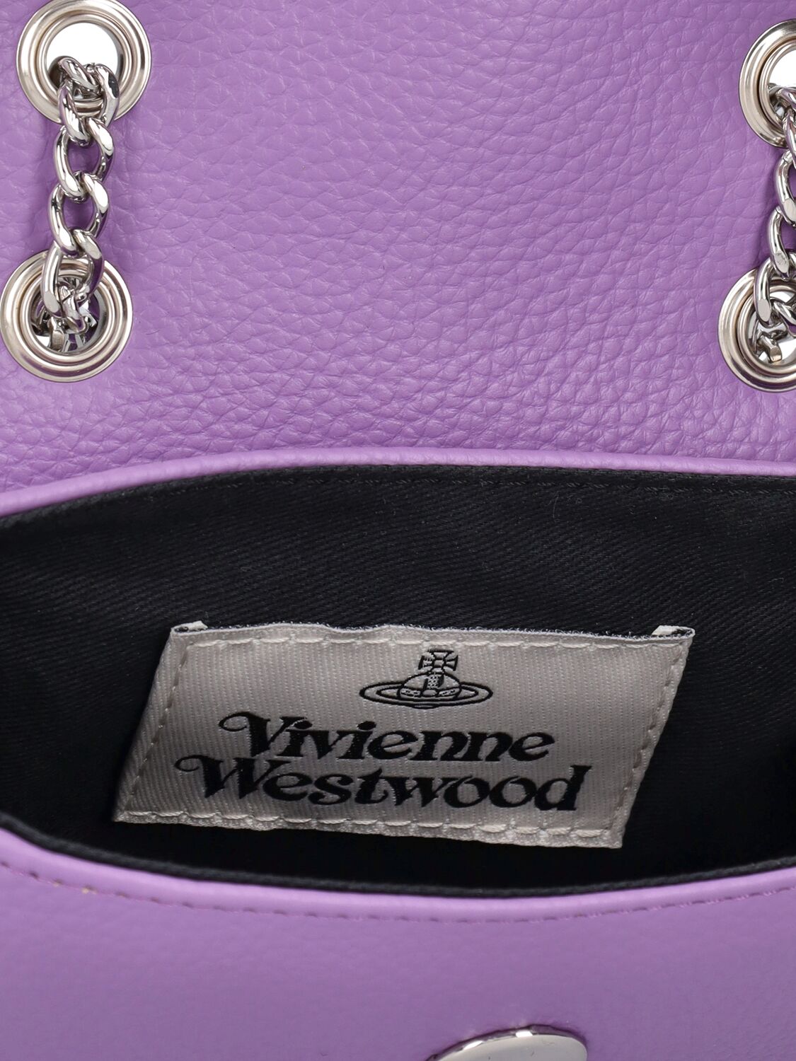 Shop Vivienne Westwood Small Derby Re-vegan Shoulder Bag In Purple