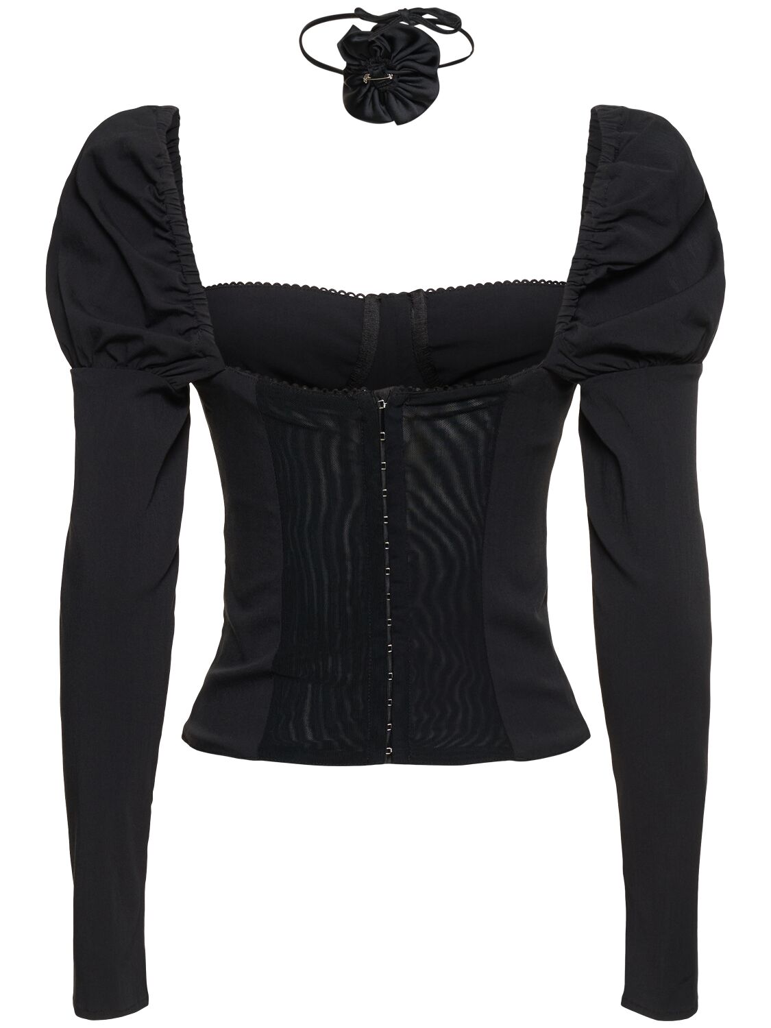 Shop Weworewhat Stretch Tech Corset Top In Black