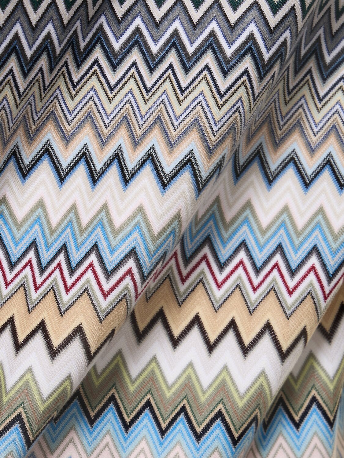 Shop Missoni Zig-zag Striped Cotton Hoodie In Multicolor