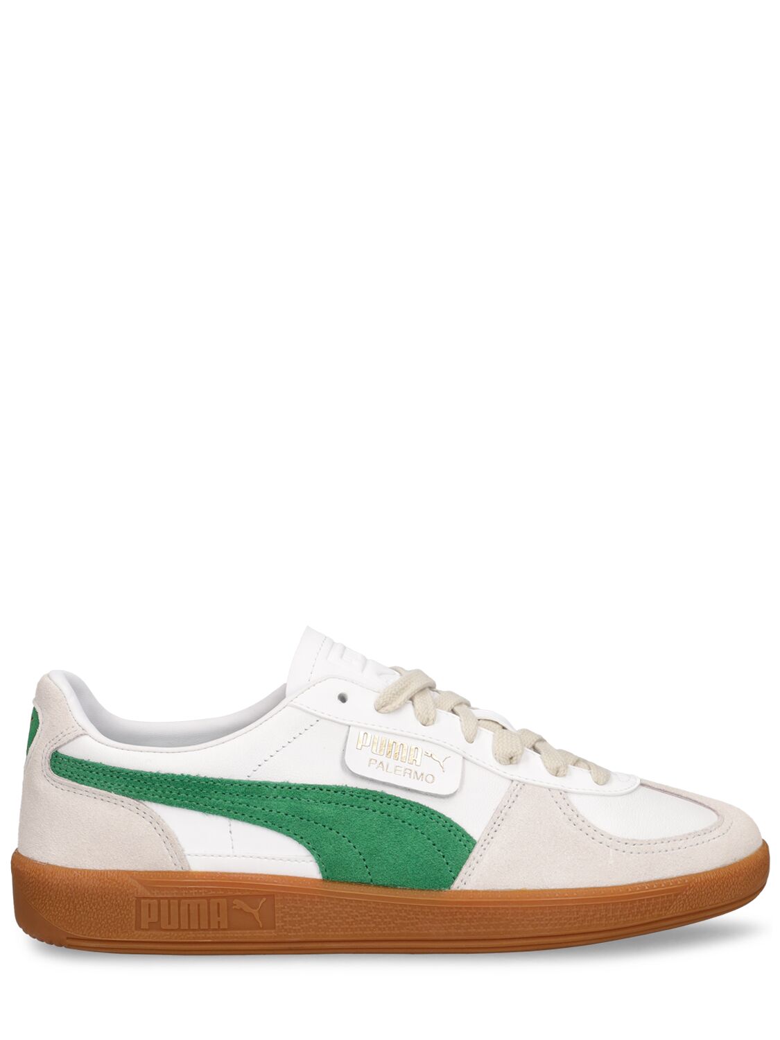 Puma Palermo Sneakers In  White-vapor Gray-archive Green
