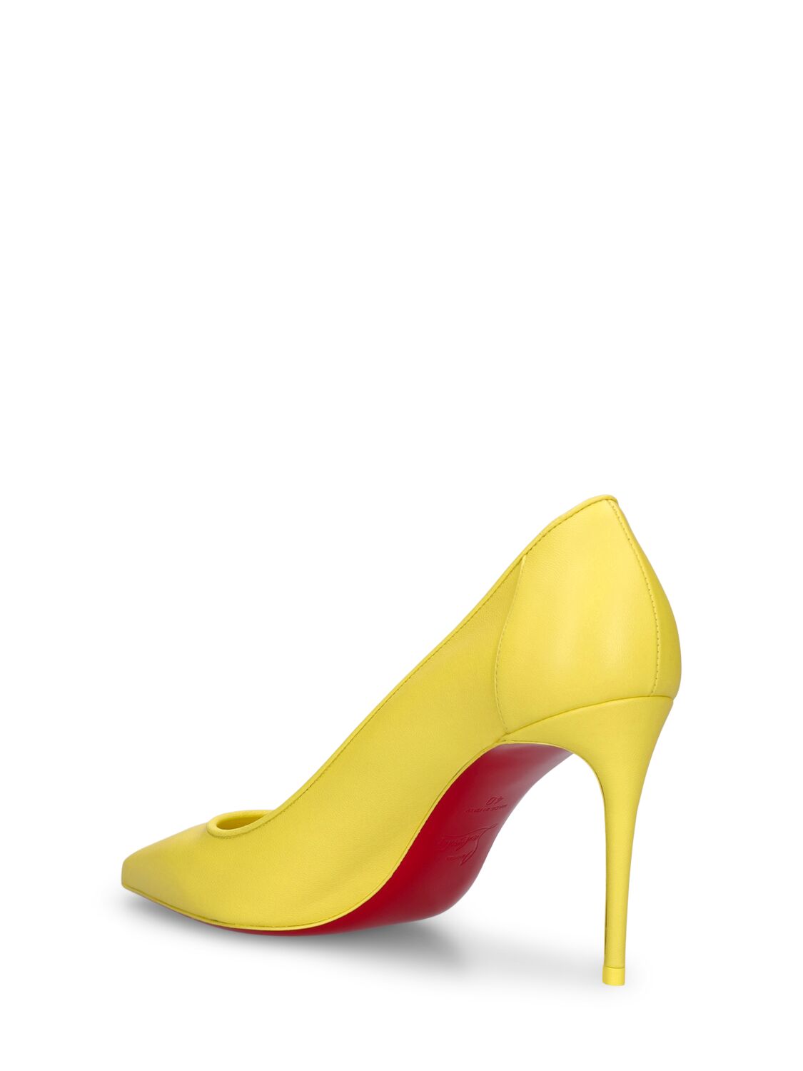 Shop Christian Louboutin 85mm Sporty Kate Leather Pumps In Yellow