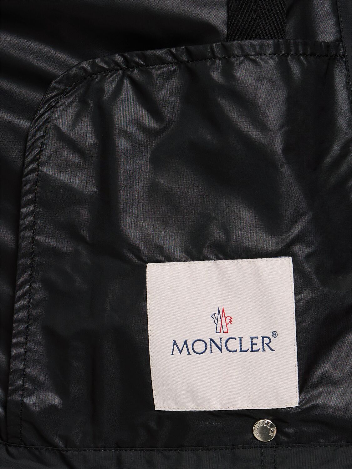 Shop Moncler Lico Nylon Rain Jacket In Black