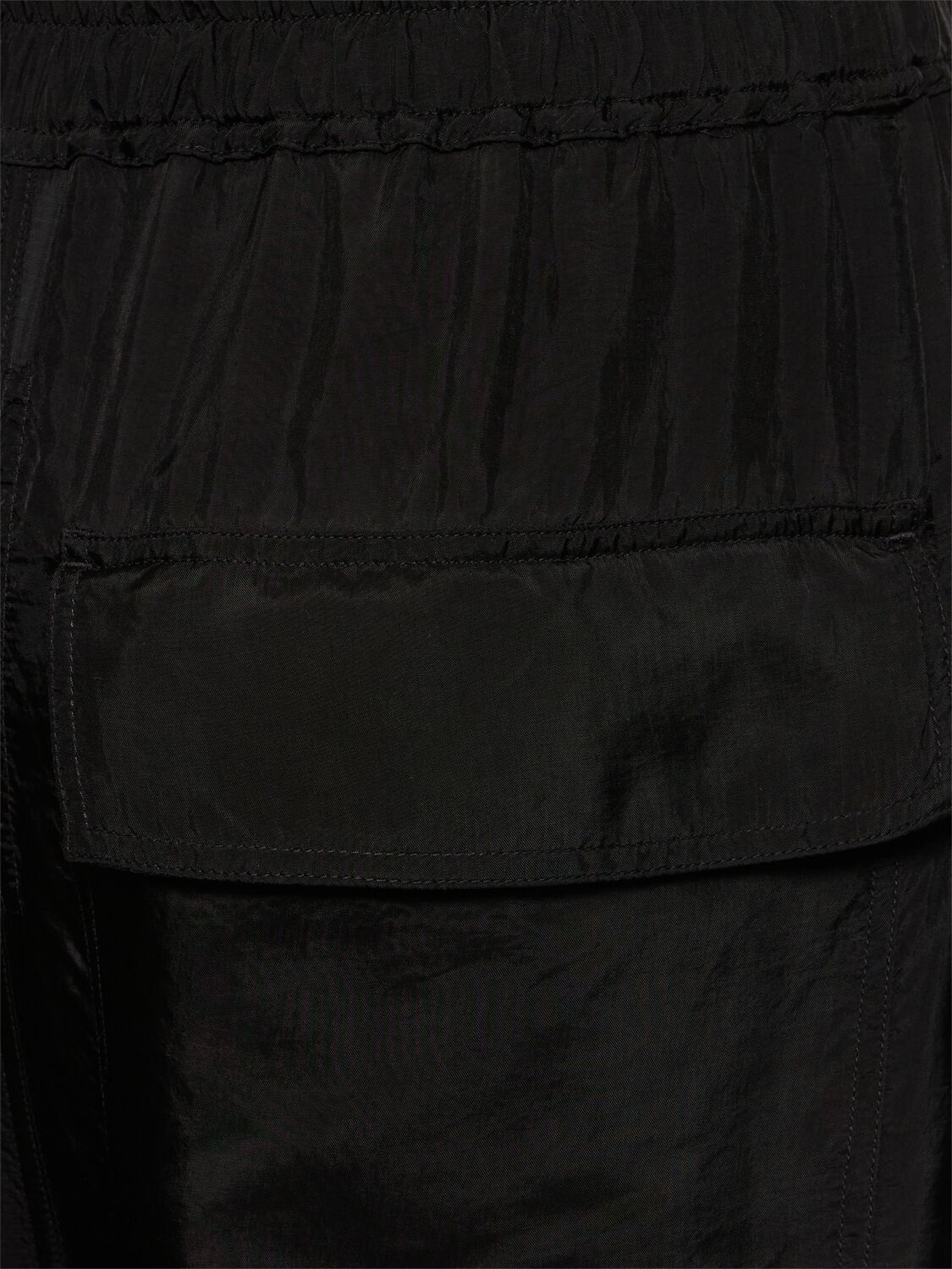 Shop Rick Owens Lido Japonette Cupro Wide Pants In Black