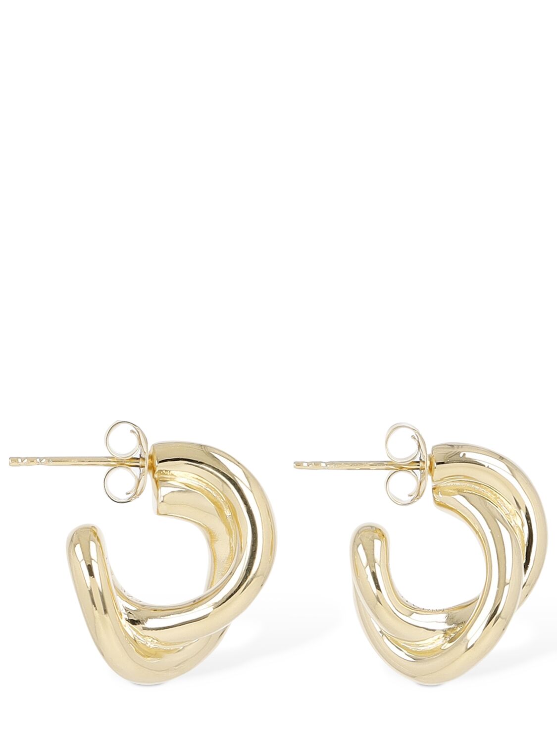 Shop Lie Studio Diana Hoop Earrings In Gold