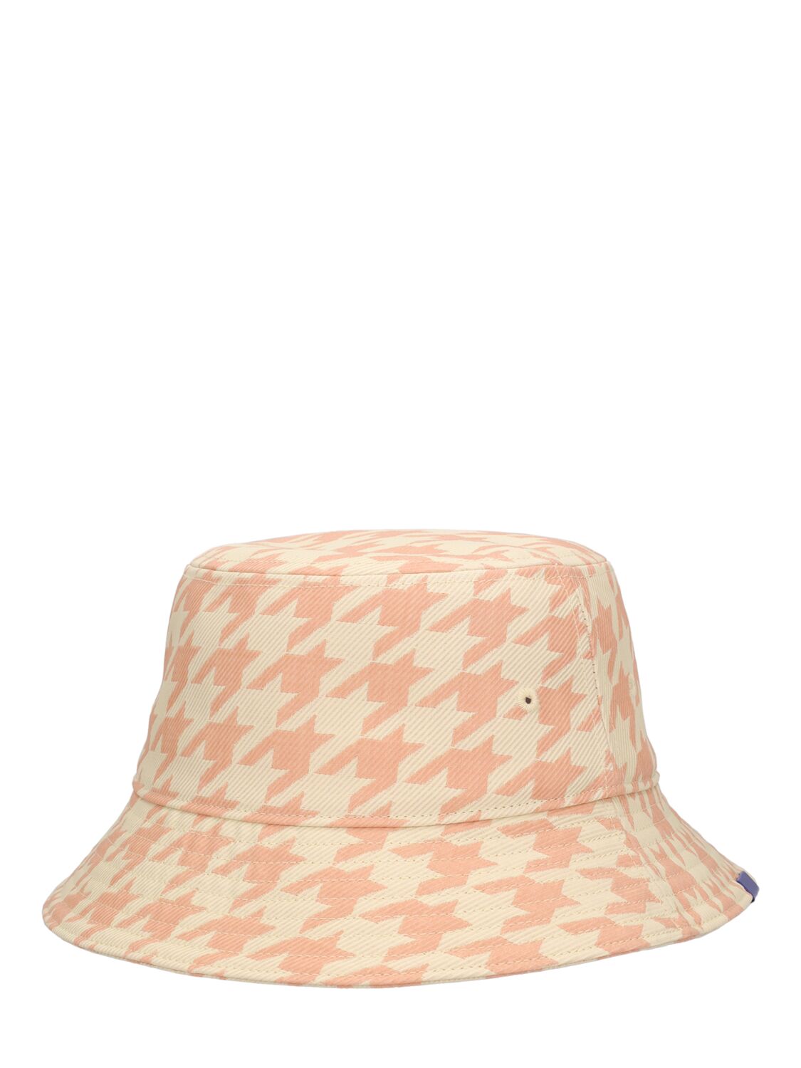 Shop Burberry Houndstooth Distressed Bucket Hat In Sherbet