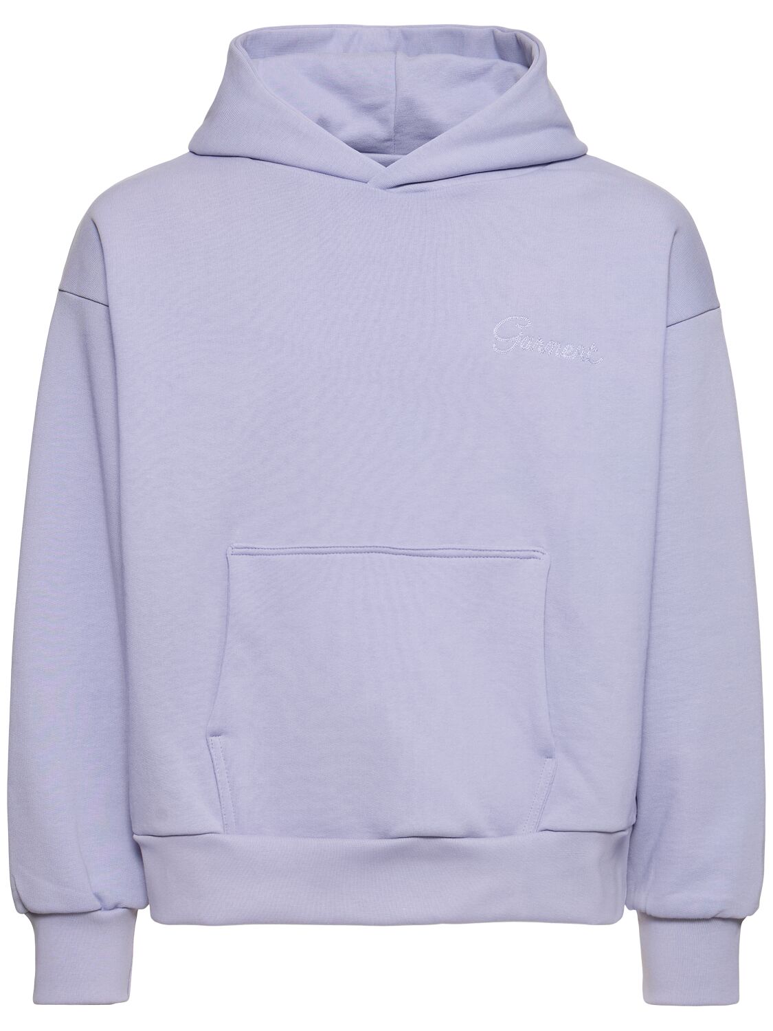 Garment Workshop Double Layer Hoodie W/ Double Embroidery In Vision Purple